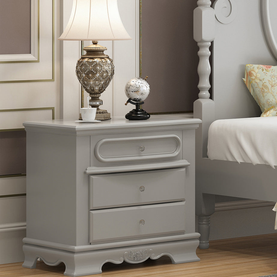 ACME Flora Nightstand, Gray Finish BD02205--1