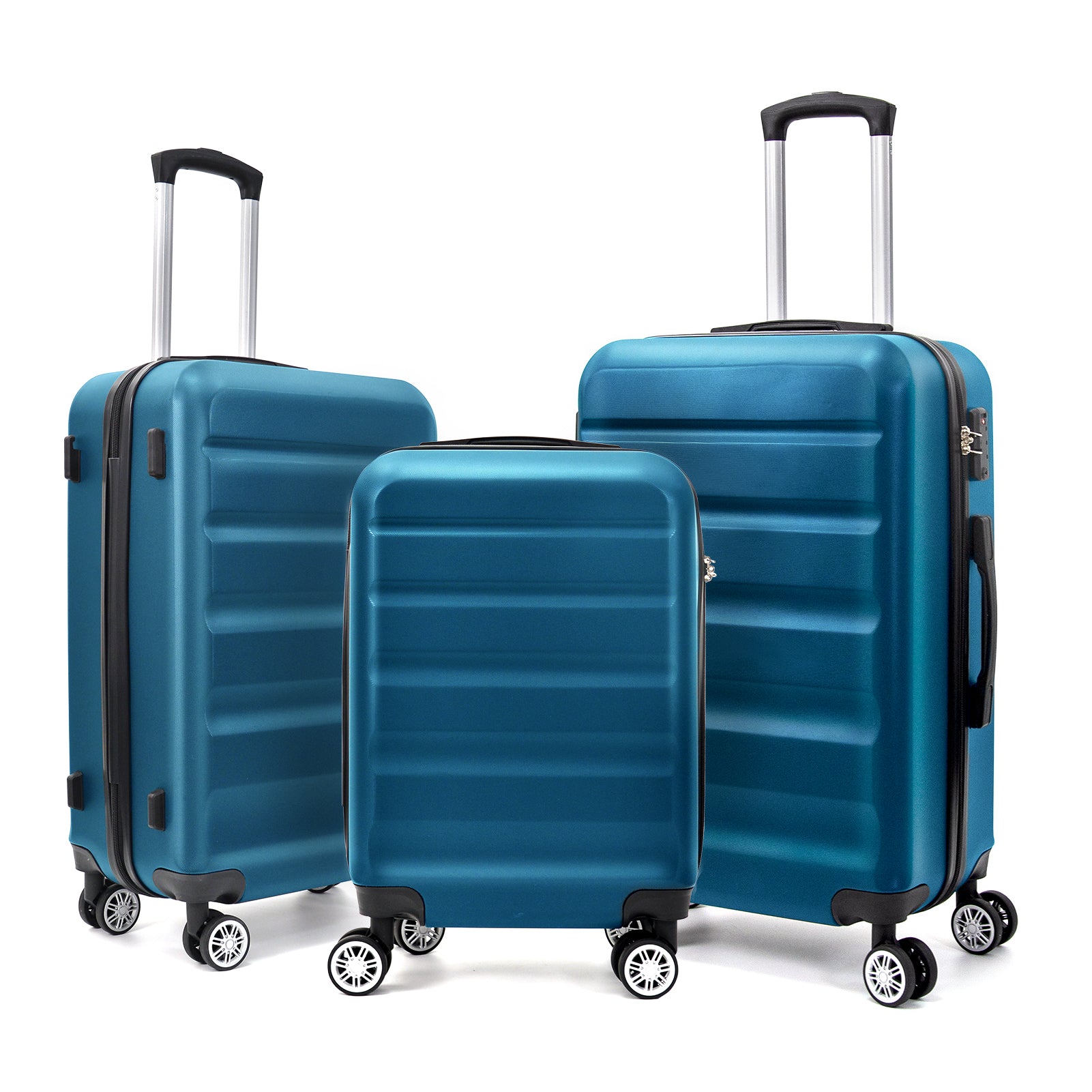 3-Piece Luggage(20inches,24inches,28inches)Featuring 360°Rotating Wheels and TSA Lock ABS Hard Shell yet Practical Design Suitable for both Men and Women--1