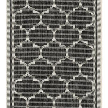 Sunshine GC_HAR2005 Anthracite 2 ft. 7 in. x 7 ft. 3 in. Indoor/Outdoor Area Rug--1