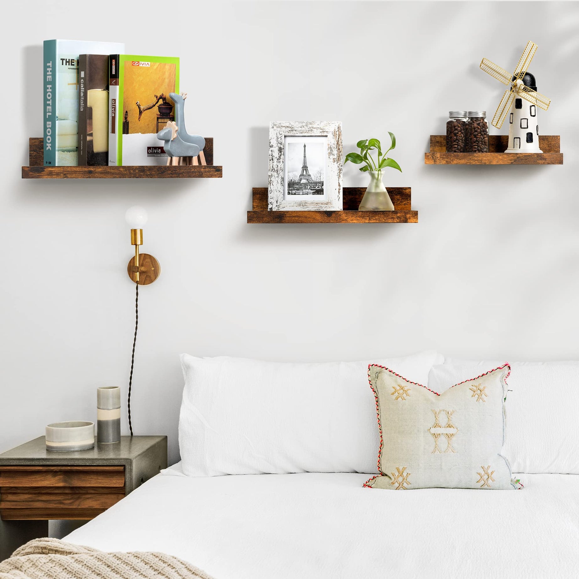 Floating Shelves for Wall Decor Storage, Wall Shelves Set of 5--1