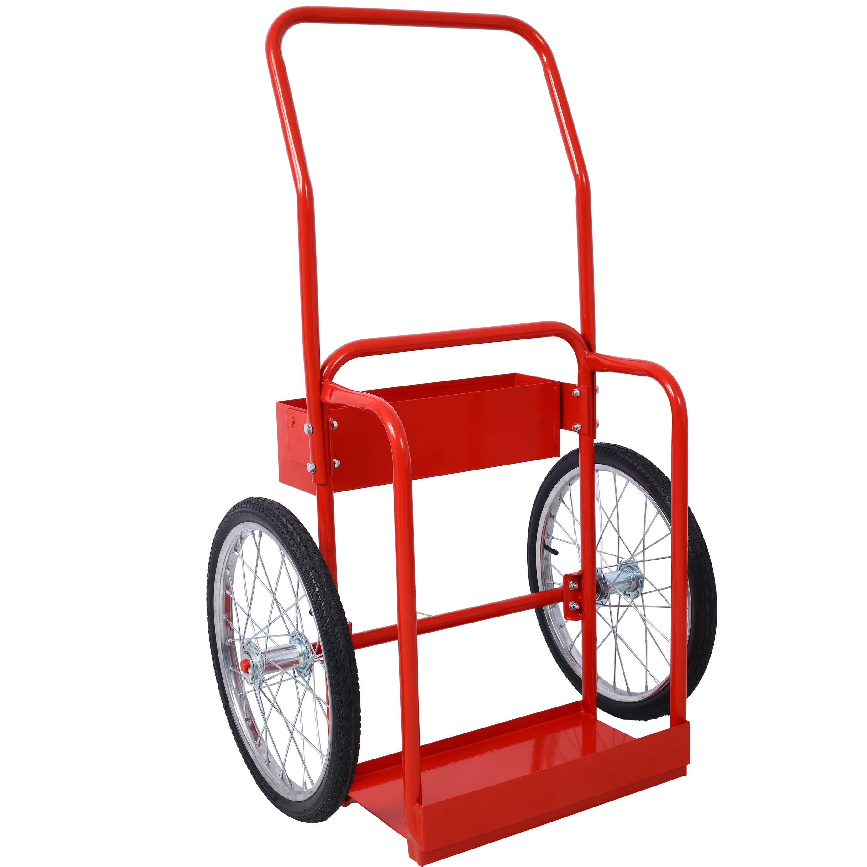 Large Dual Oxygen Tank Cart Dolly Double Cylinder Cart, 20"  pneumatic Wheels Includes two fastening belts--1