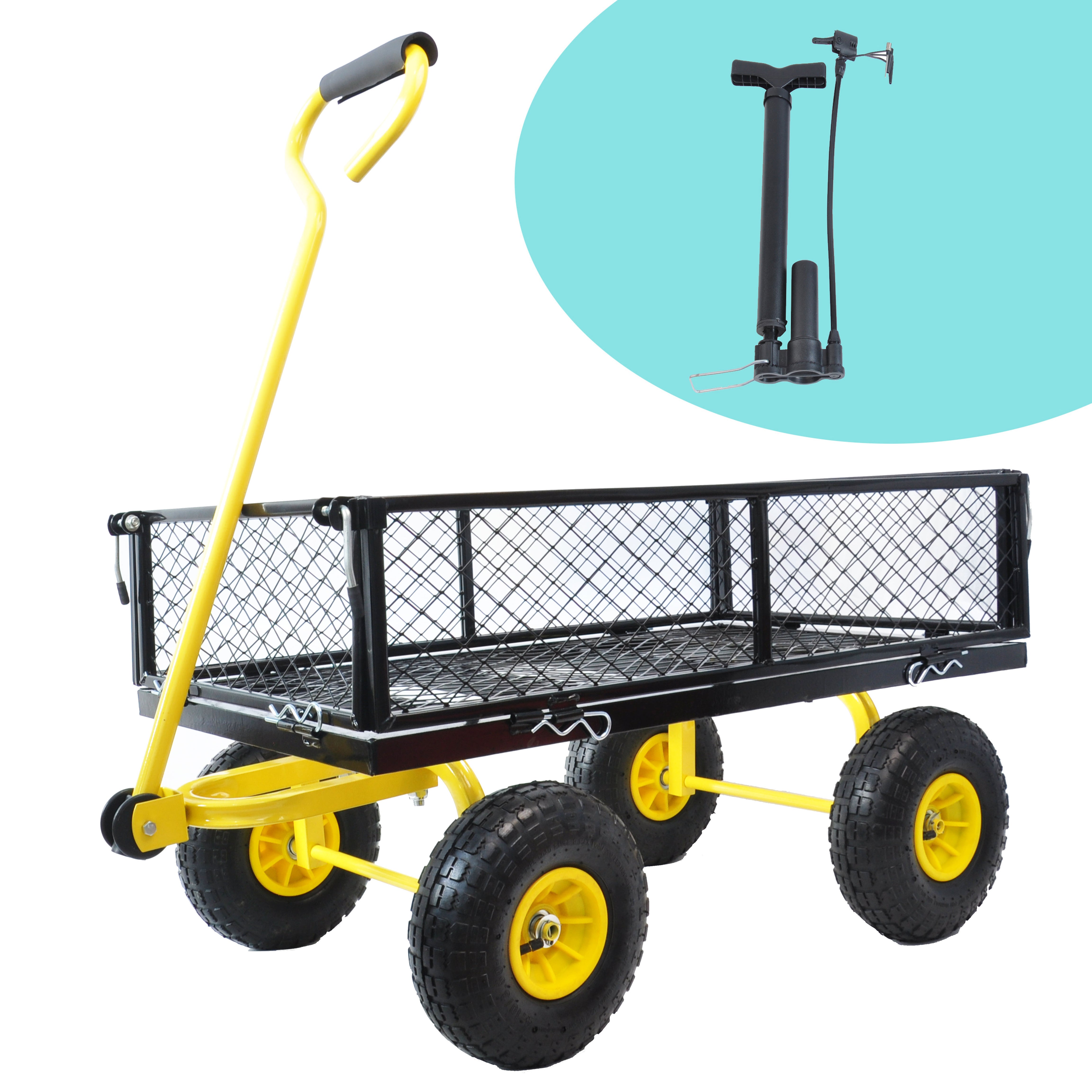 Wagon Cart Garden cart trucks make it easier to transport firewood--1