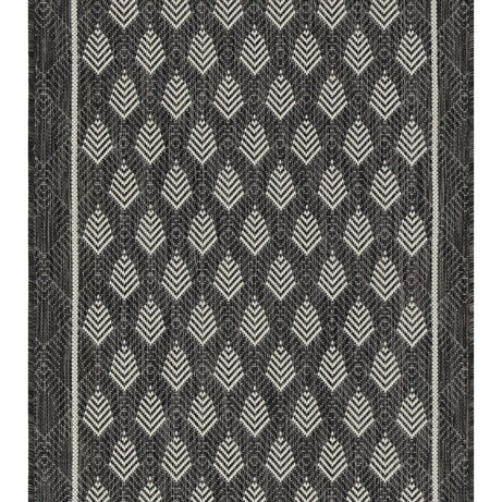 Sunshine GC_HAR2008 Anthracite 2 ft. 7 in. x 7 ft. 3 in. Indoor/Outdoor Area Rug--1