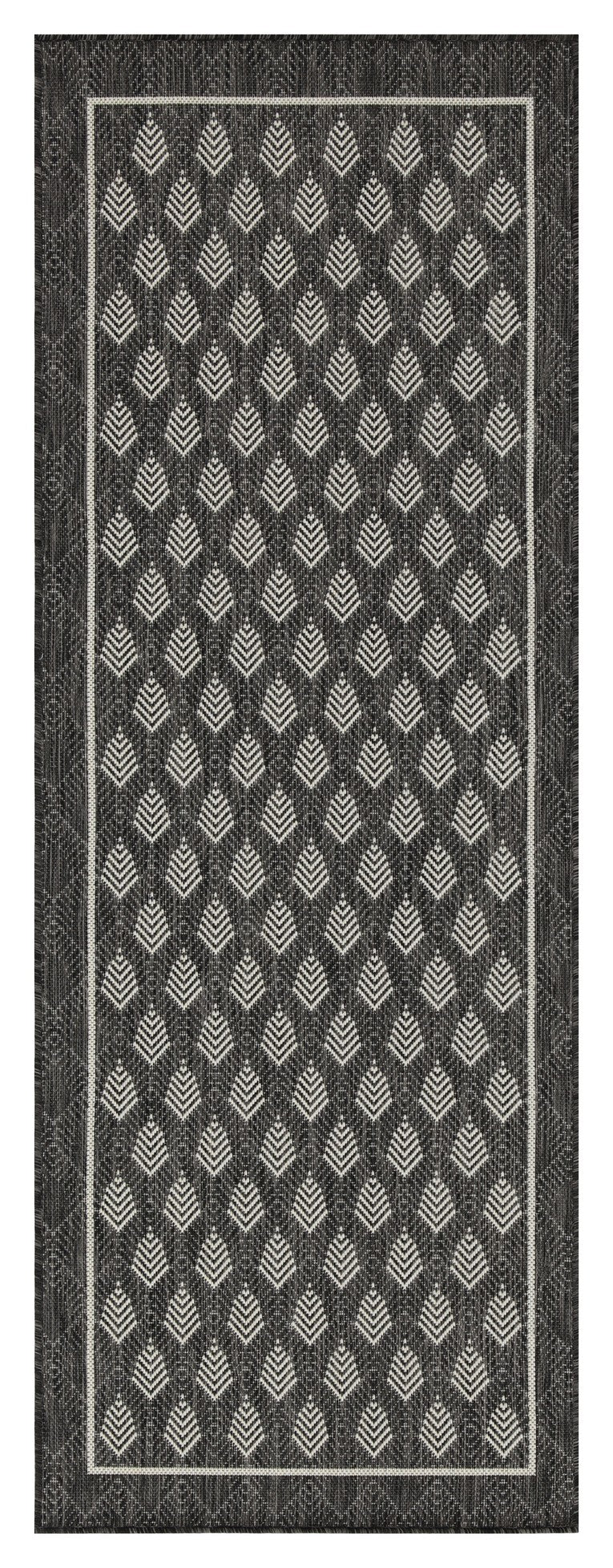 Sunshine GC_HAR2008 Anthracite 2 ft. 7 in. x 7 ft. 3 in. Indoor/Outdoor Area Rug--1