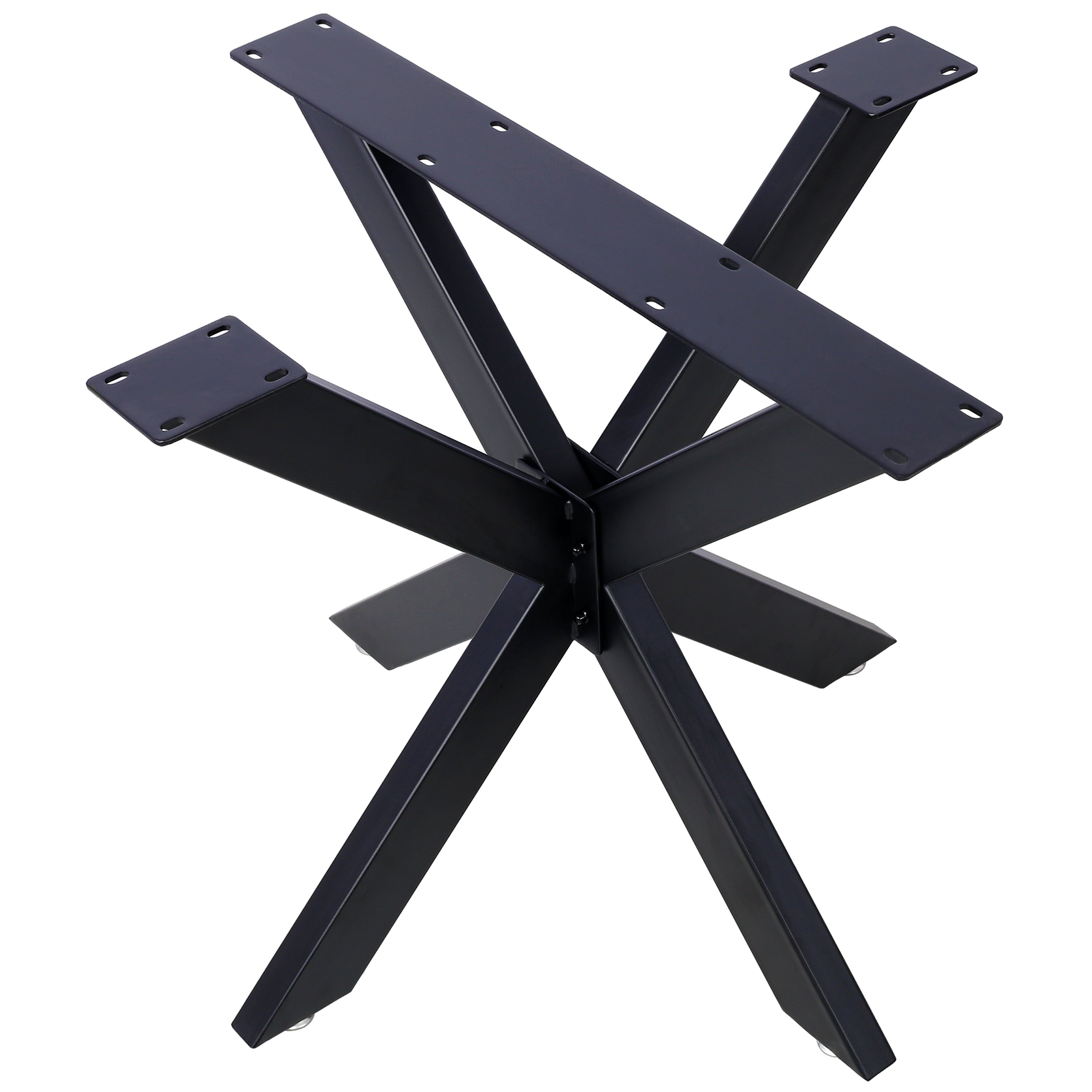 Spider Shaped Steel Table Legs,28"H x32"W x 33"D Metal Dining Table Frame,Heavy Duty Box Section Table Base,Black Country Industrial Style Metal Coffee Desk Legs Dining Legs-Spider-Shaped--1