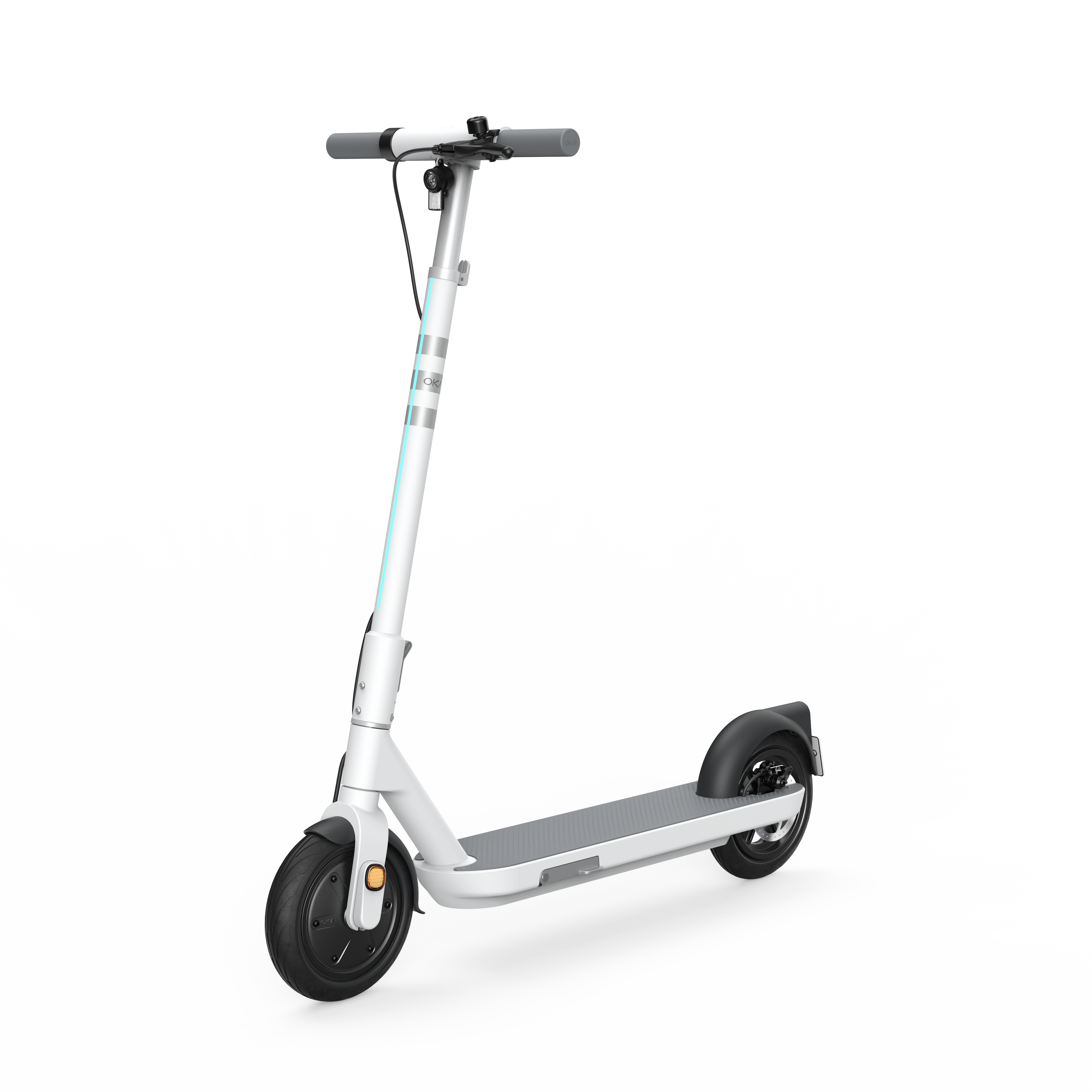 NEON Lite ES10 Foldable Electric Scooter w/18.6 Miles Max Operating Range & 15.5 mph Max Speed - White--1