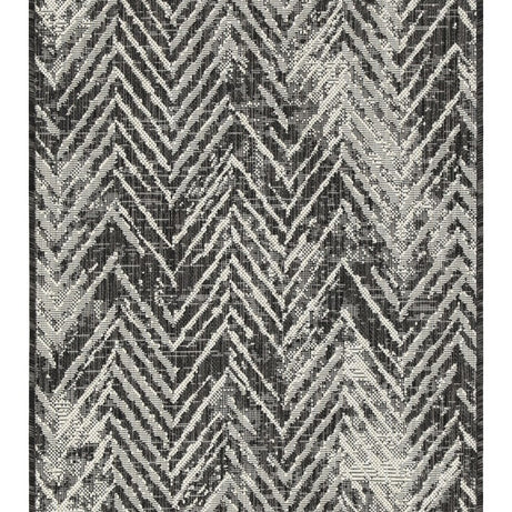 Sunshine GC_HAR2011 Anthracite 2 ft. 7 in. x 7 ft. 3 in. Indoor/Outdoor Area Rug--1