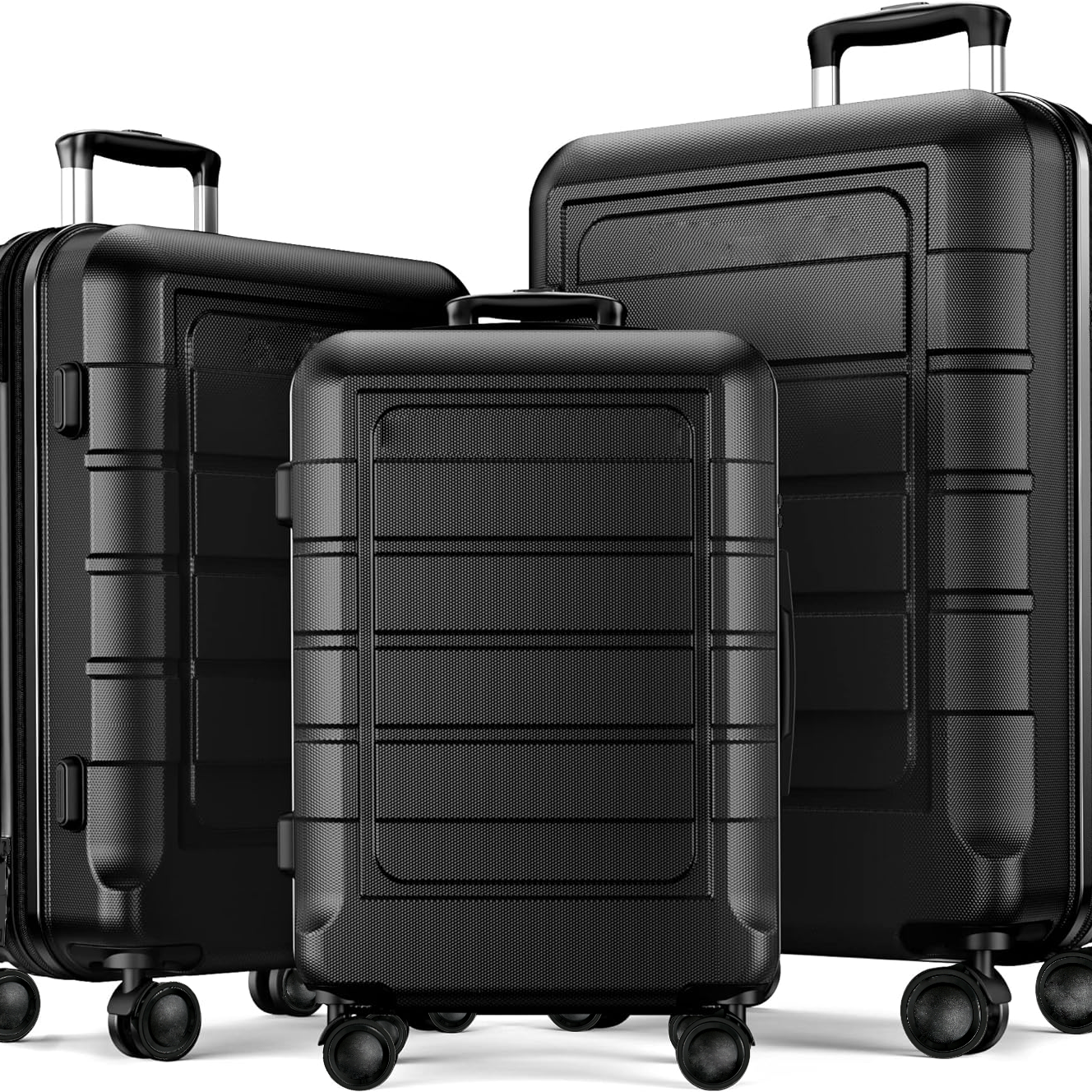 Luggage Expandable Suitcase, Hardcase PC+ABS 3 Pieces Travel Luggage Set (20/24/28) with TSA Lock and Spinner Wheels--1