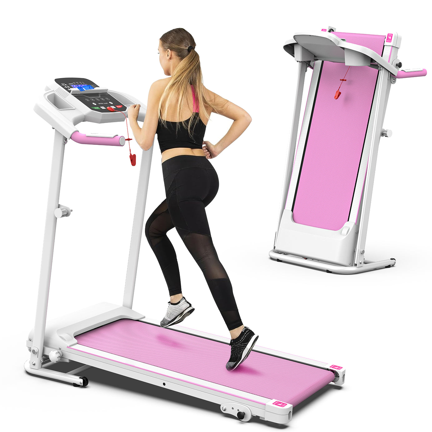 Foldable Treadmill 2.5HP Electric Folding Treadmill Running Walking Machine for Home Gym, Max 265 LBS Weight Capacity--1