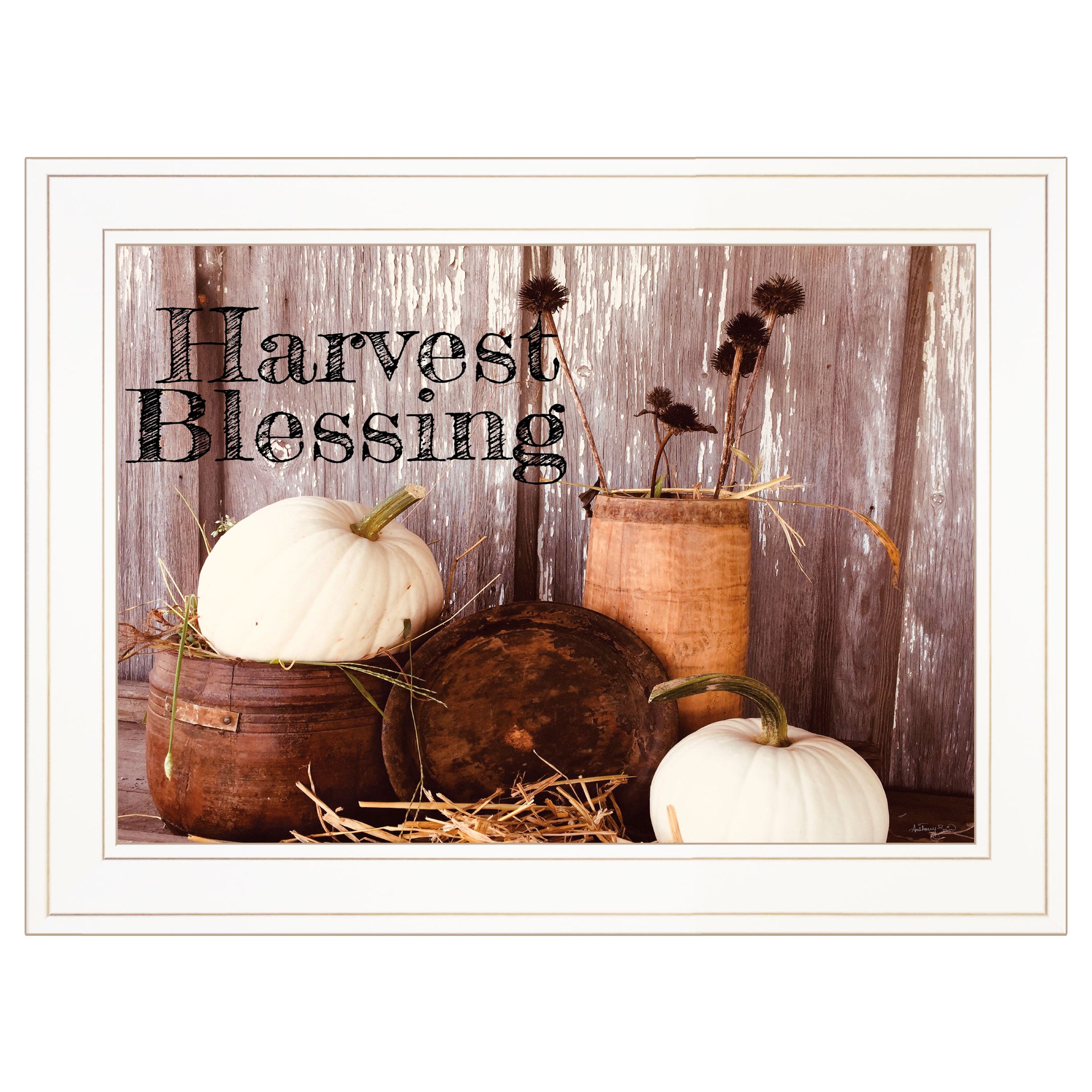 "Harvest Blessings" by Anthony Smith, Ready to Hang Framed Print, White Frame--1