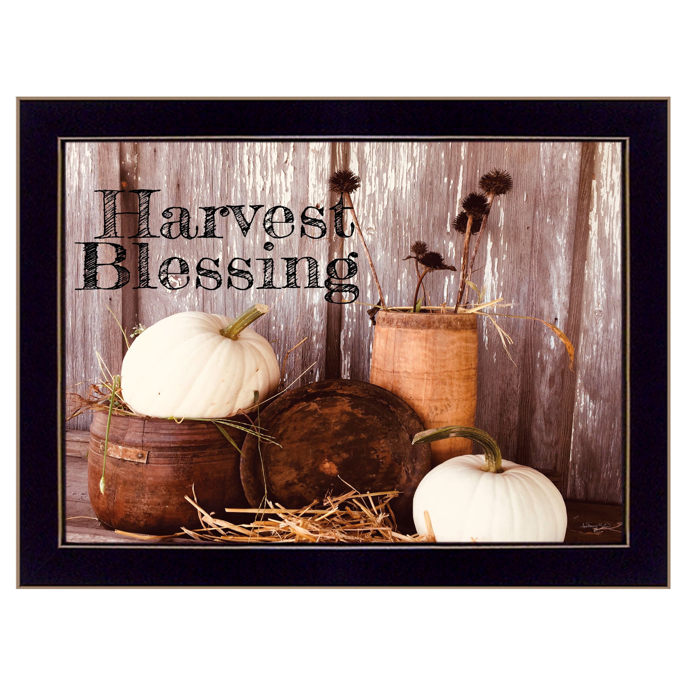 "Harvest Blessings" by Anthony Smith, Ready to Hang Framed Print, Black Frame--1