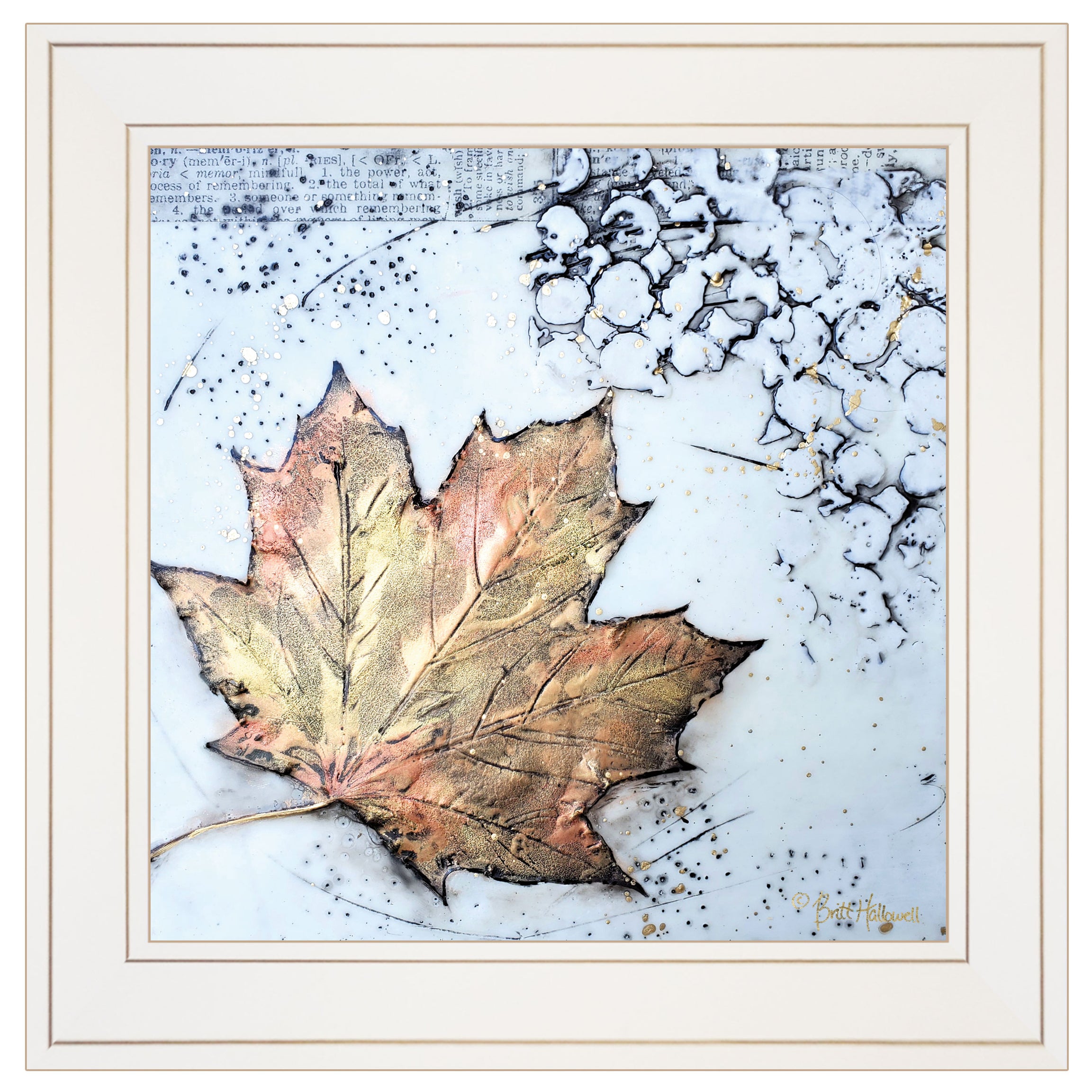 "Channeling Fall 1" By Britt Hallowell, Ready to Hang Framed Print, White Frame--1