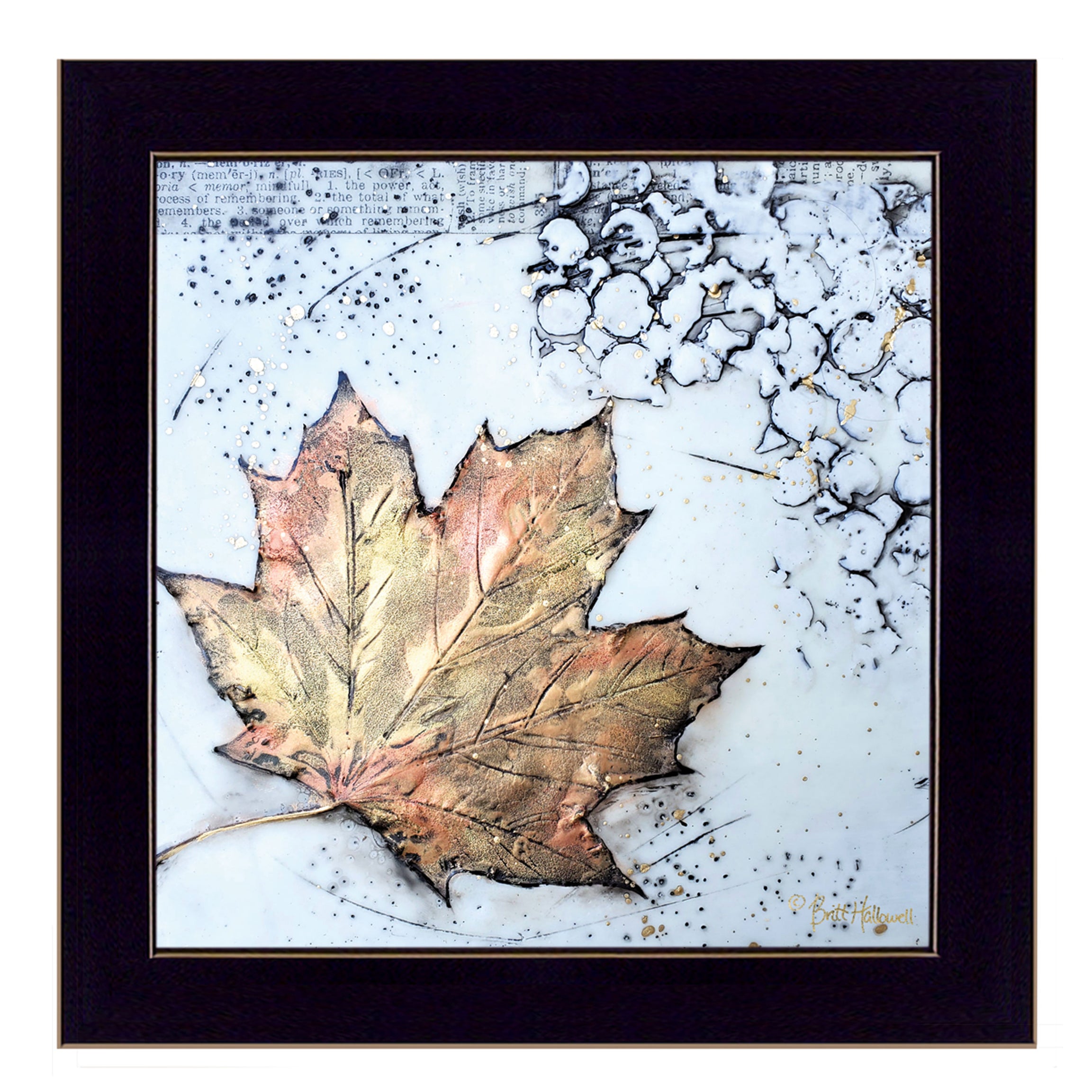 "Channeling Fall 1" By Britt Hallowell, Ready to Hang Framed Print, Black Frame--1