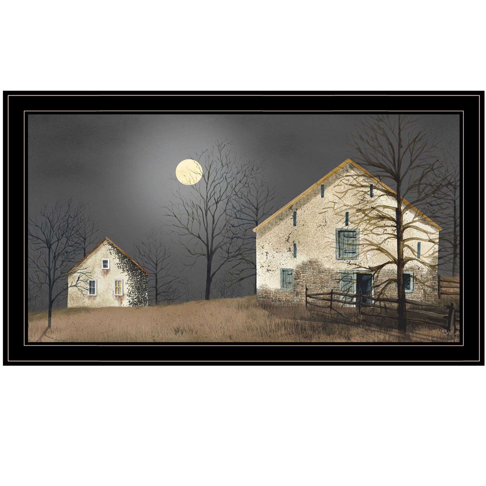 "Still of the Night" By Billy Jacobs, Ready to Hang Framed Print, Black Frame--1