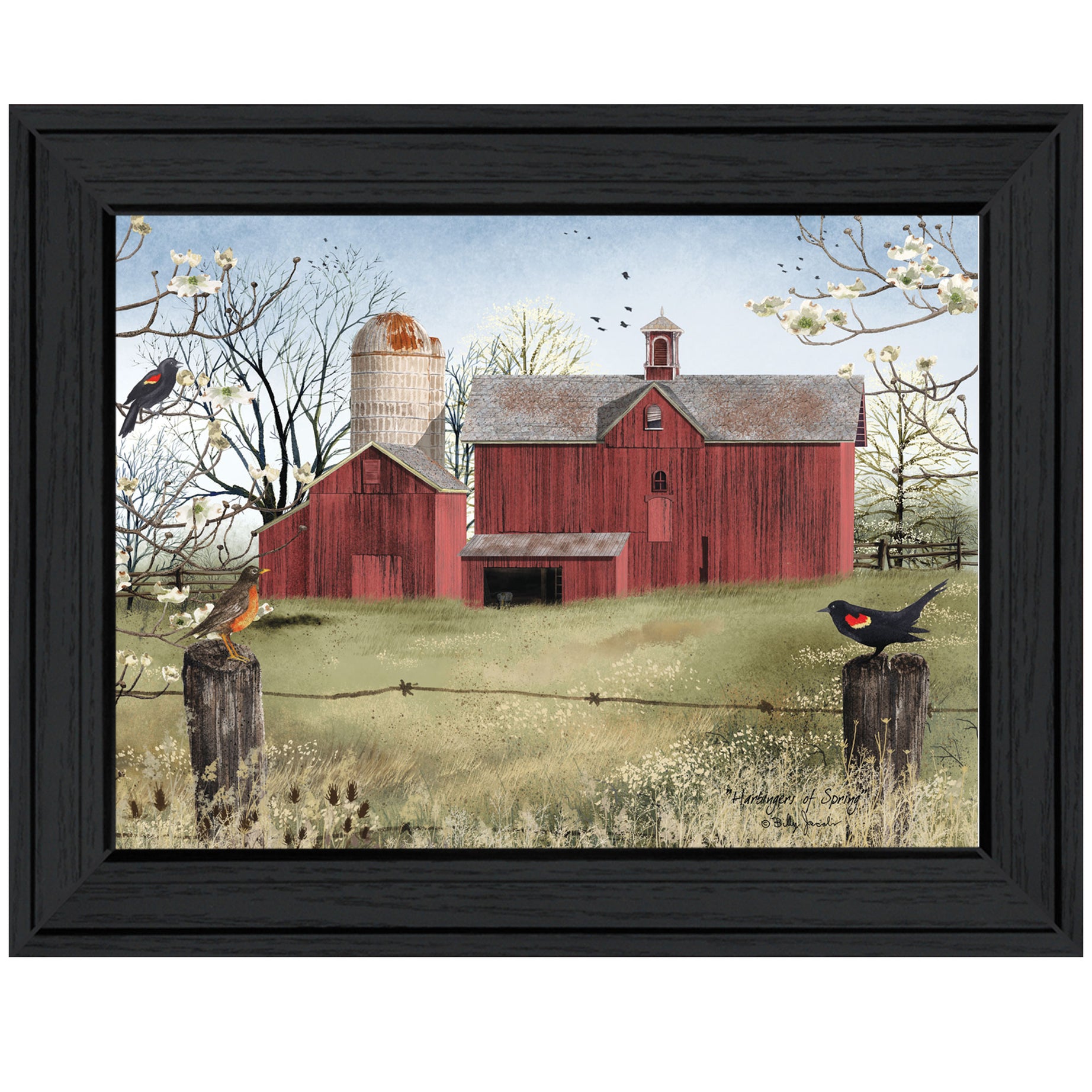 "Harbingers of Spring" By Billy Jacobs, Ready to Hang Framed Print, Black Frame--1