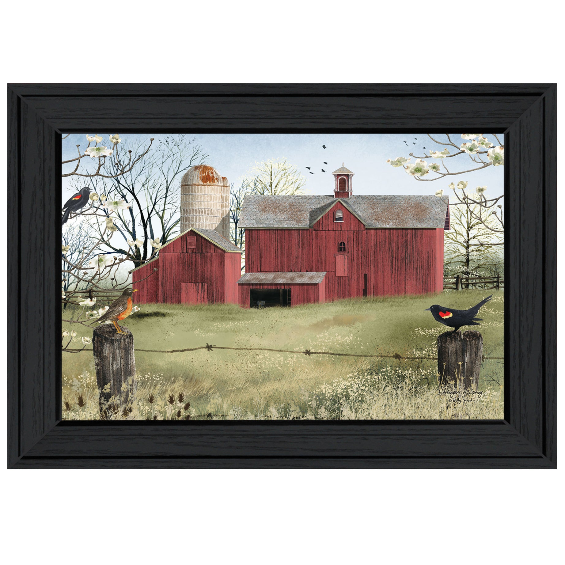 "Harbingers of Spring" By Billy Jacobs, Ready to Hang Framed Print, Black Frame--1