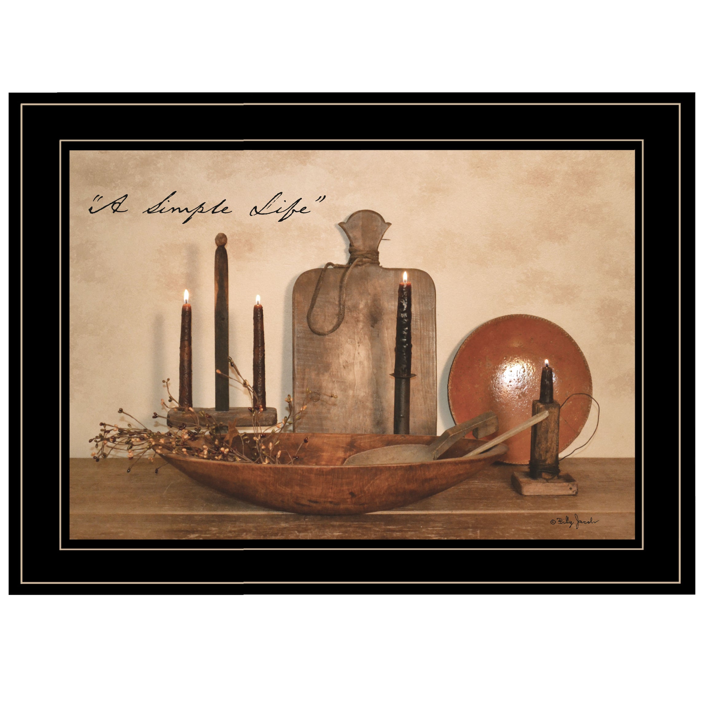 "A Simple Life" by Billy Jacobs, Ready to Hang Framed Print, Black Frame--1