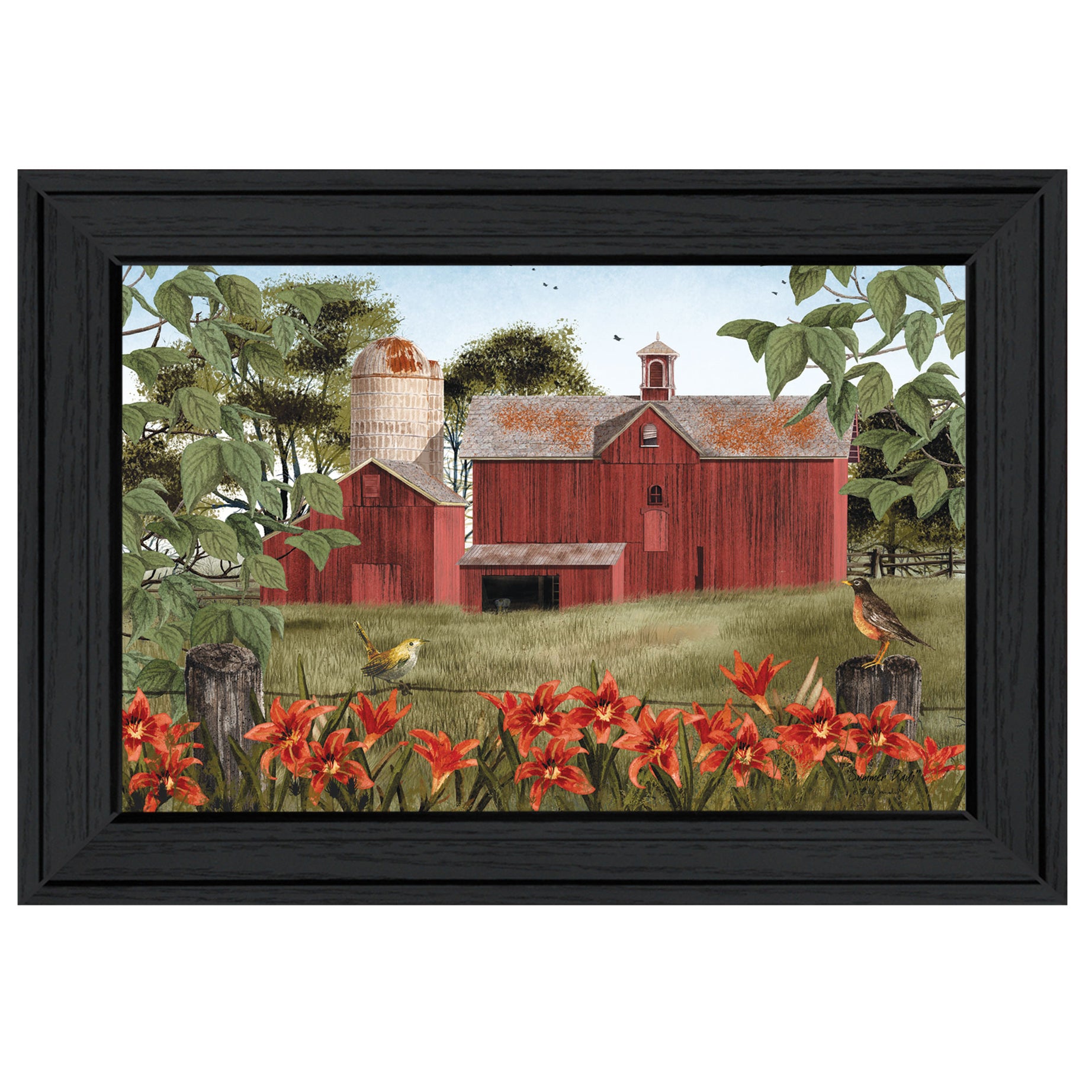 "Summer Days" By Billy Jacobs, Ready to Hang Framed Print, Black Frame--1