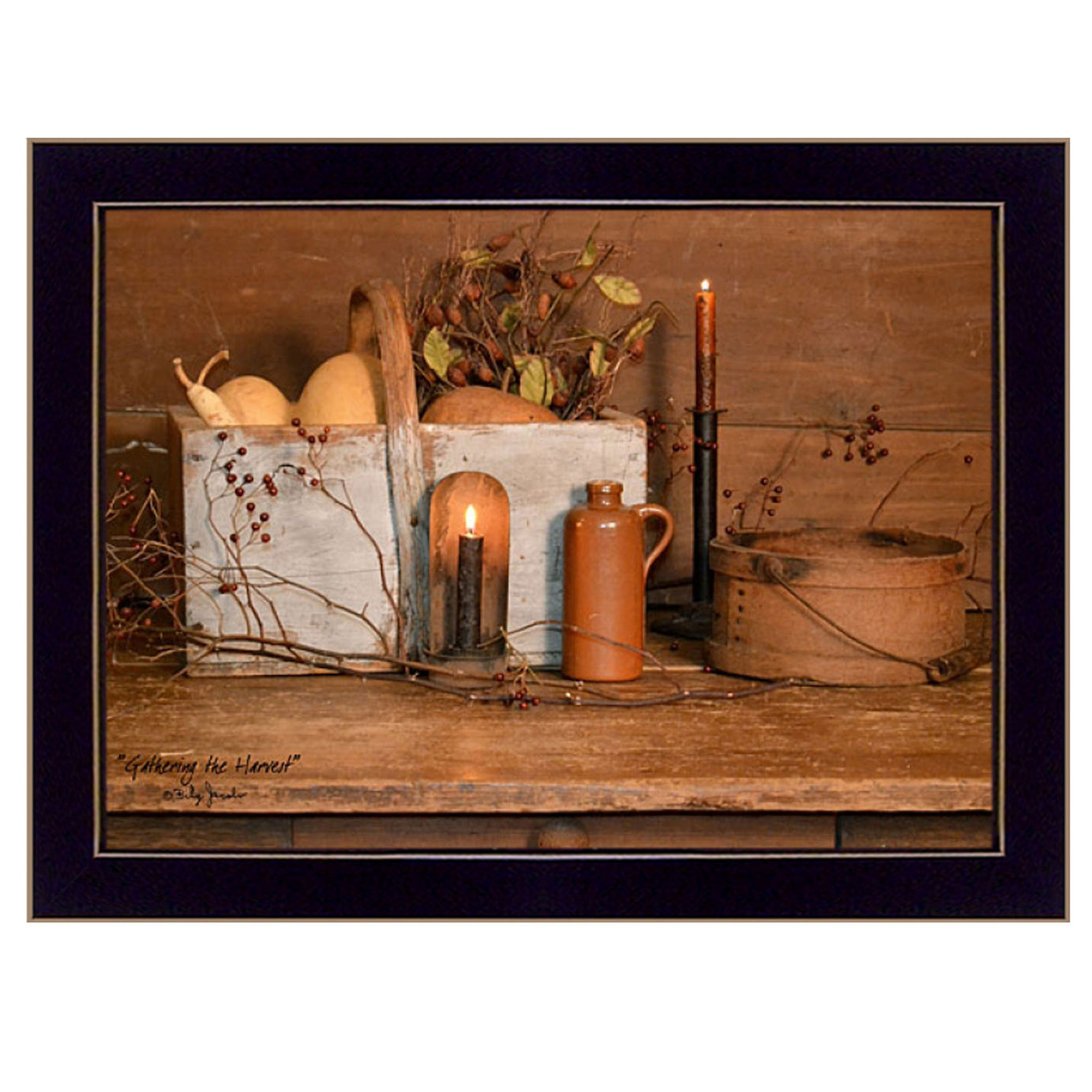 "Gathering The Harvest" by Billy Jacobs, Ready to Hang Framed Print, Black Frame--1