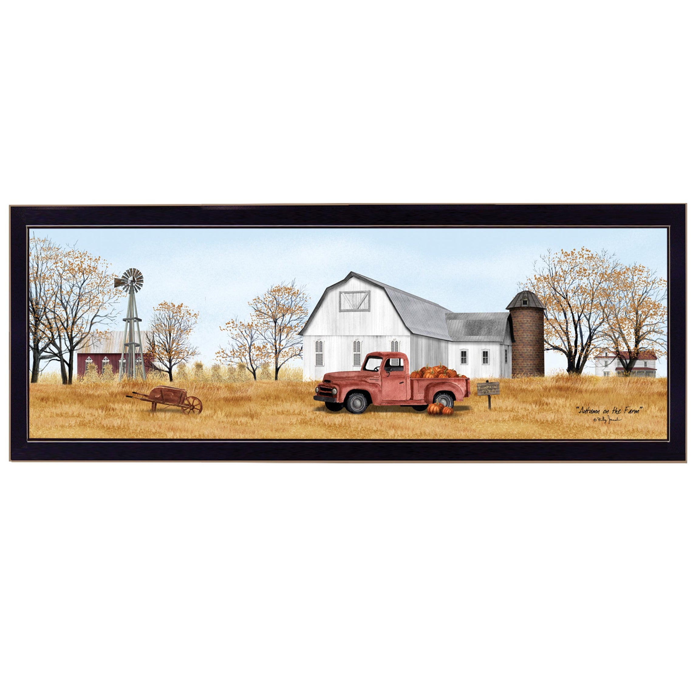 "Autumn on the Farm" by Billy Jacobs, Ready to Hang Framed Print, Black Frame--1