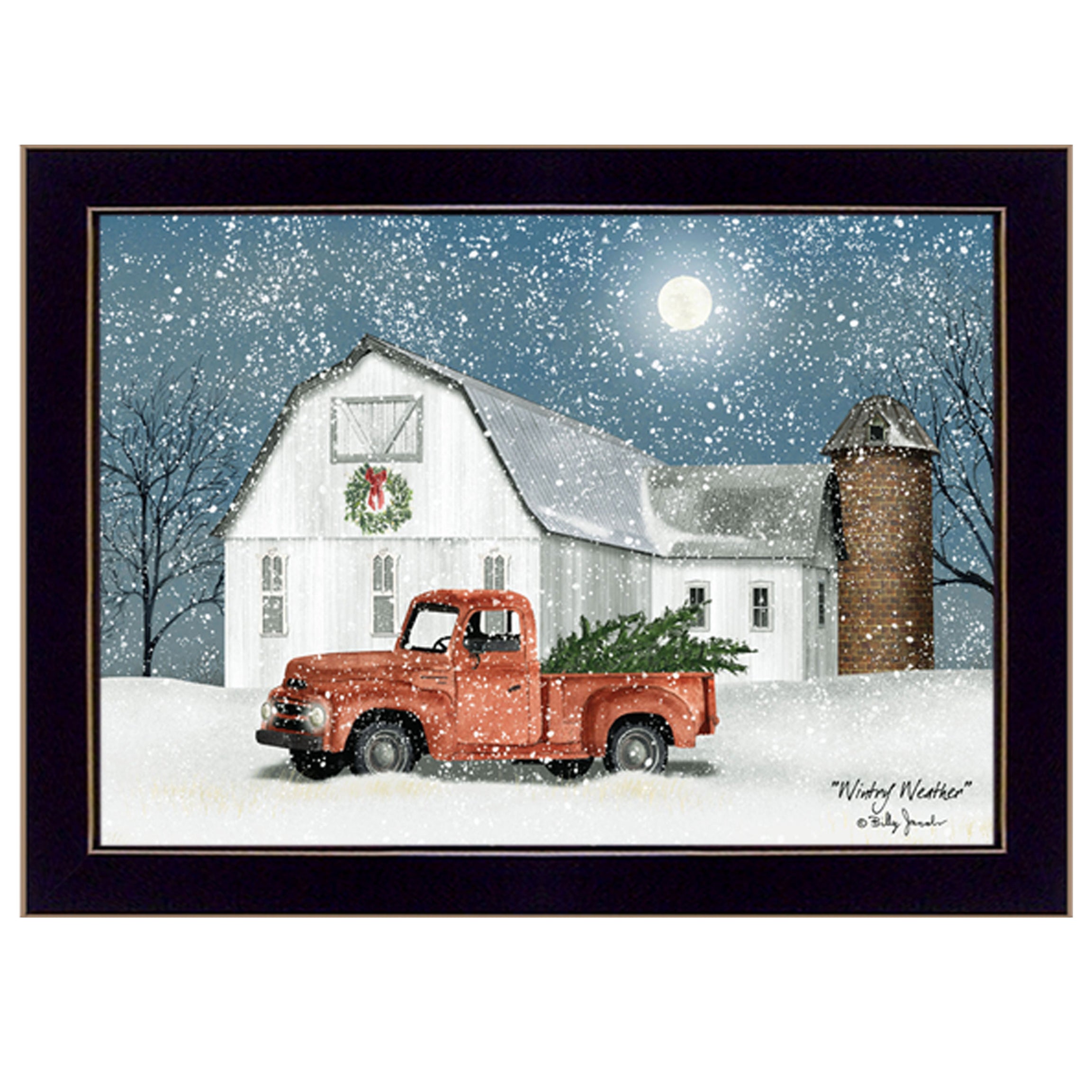 "Wintry Weather" by Billy Jacobs, Ready to Hang Framed Print, Black Frame--1