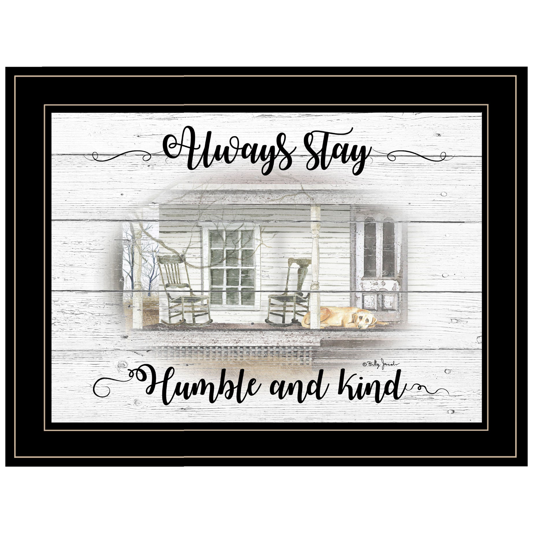 "Humble and Kind" By Billy Jacobs, Ready to Hang Framed Print, Black Frame--1