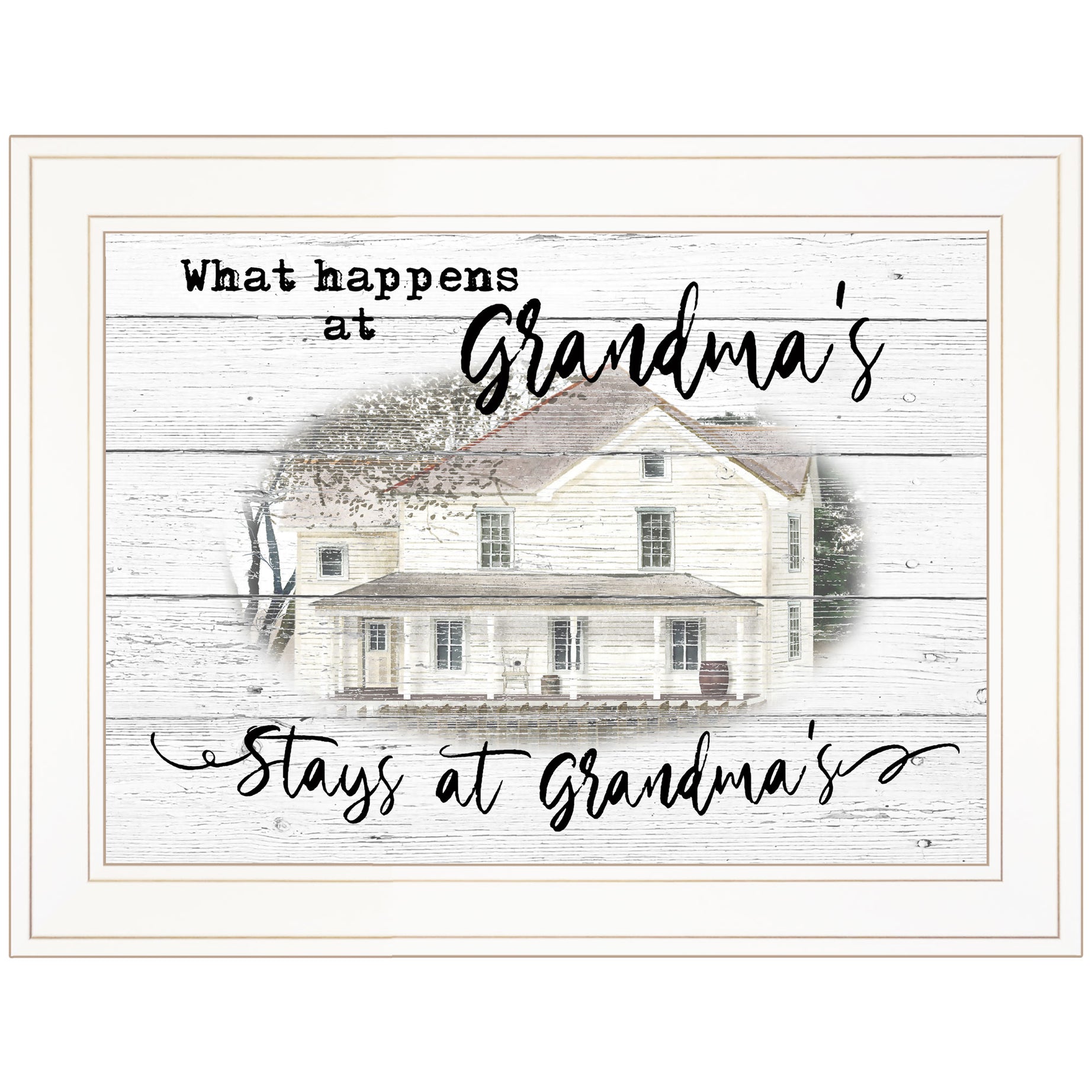 "Stays at Grandma's" By Billy Jacobs, Ready to Hang Framed Print, White Frame--1