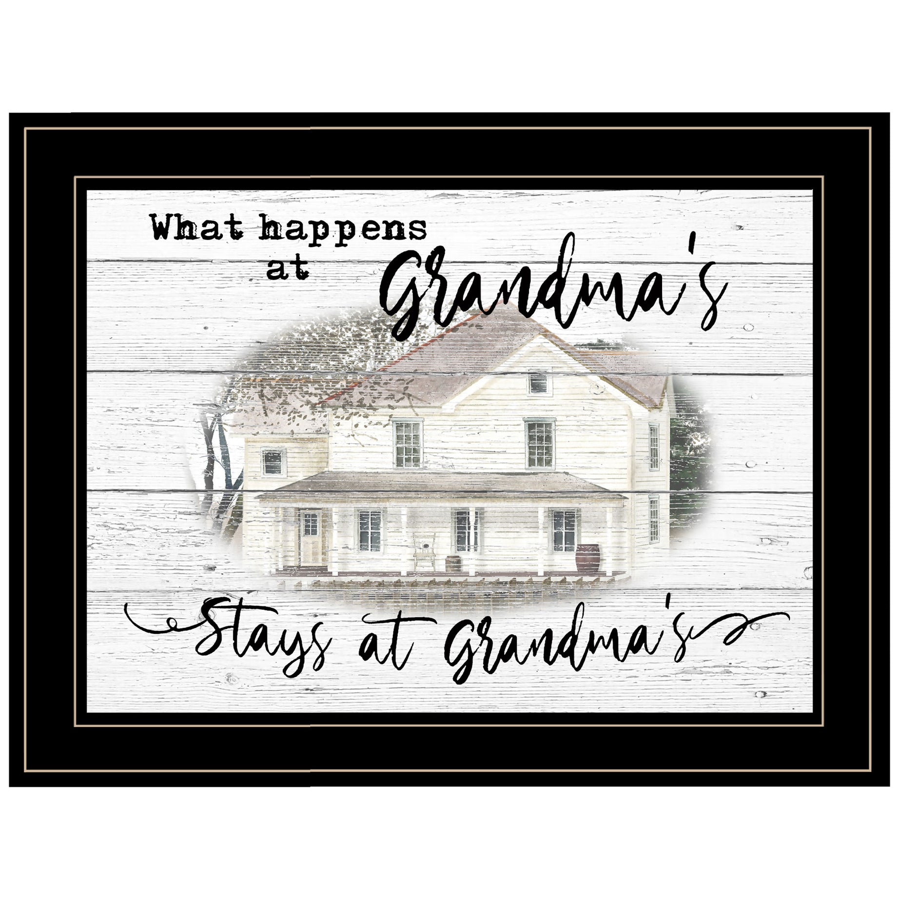 "Stays at Grandma's" By Billy Jacobs, Ready to Hang Framed Print, Black Frame--1