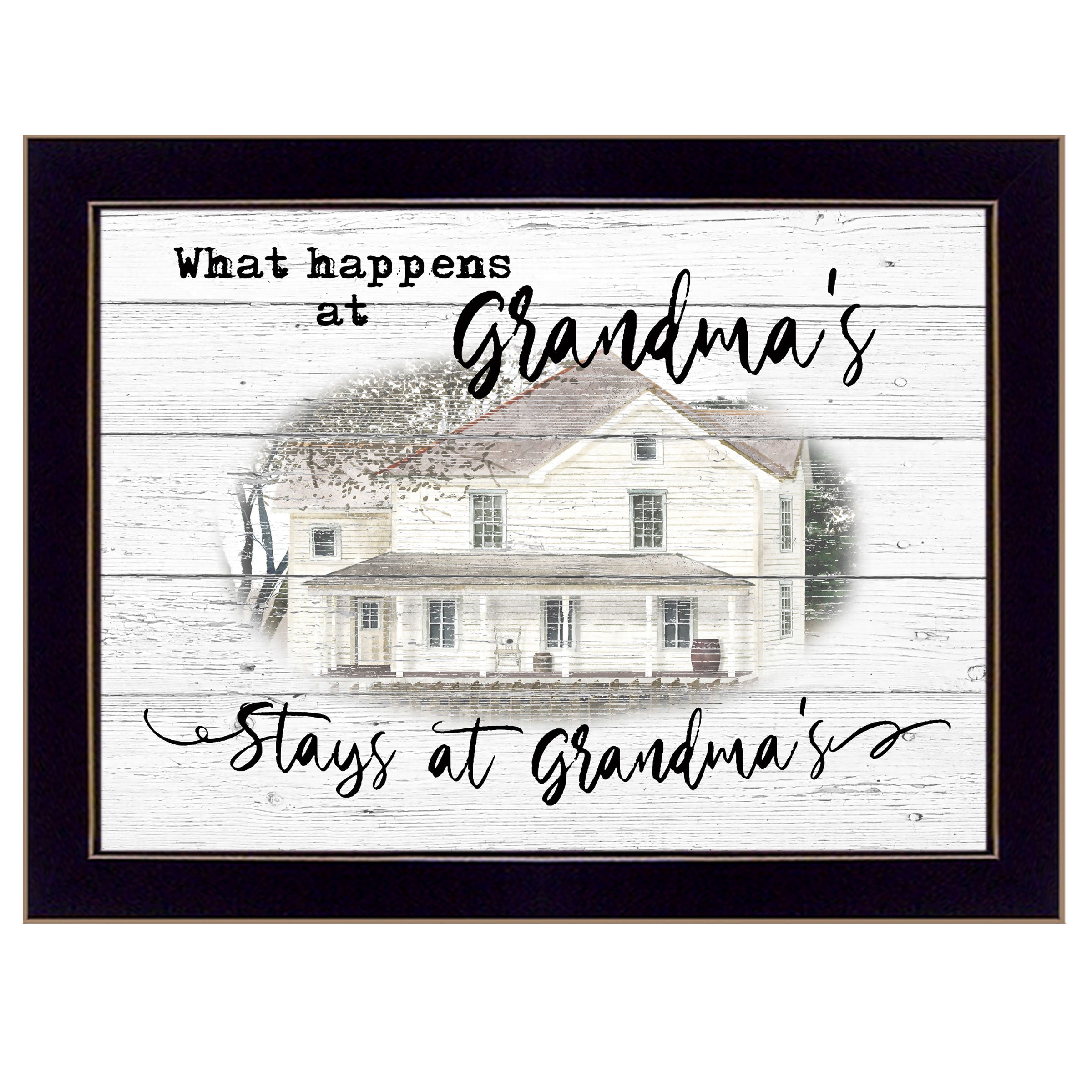 "Stays at Grandma's" By Billy Jacobs, Ready to Hang Framed Print, Black Frame--1