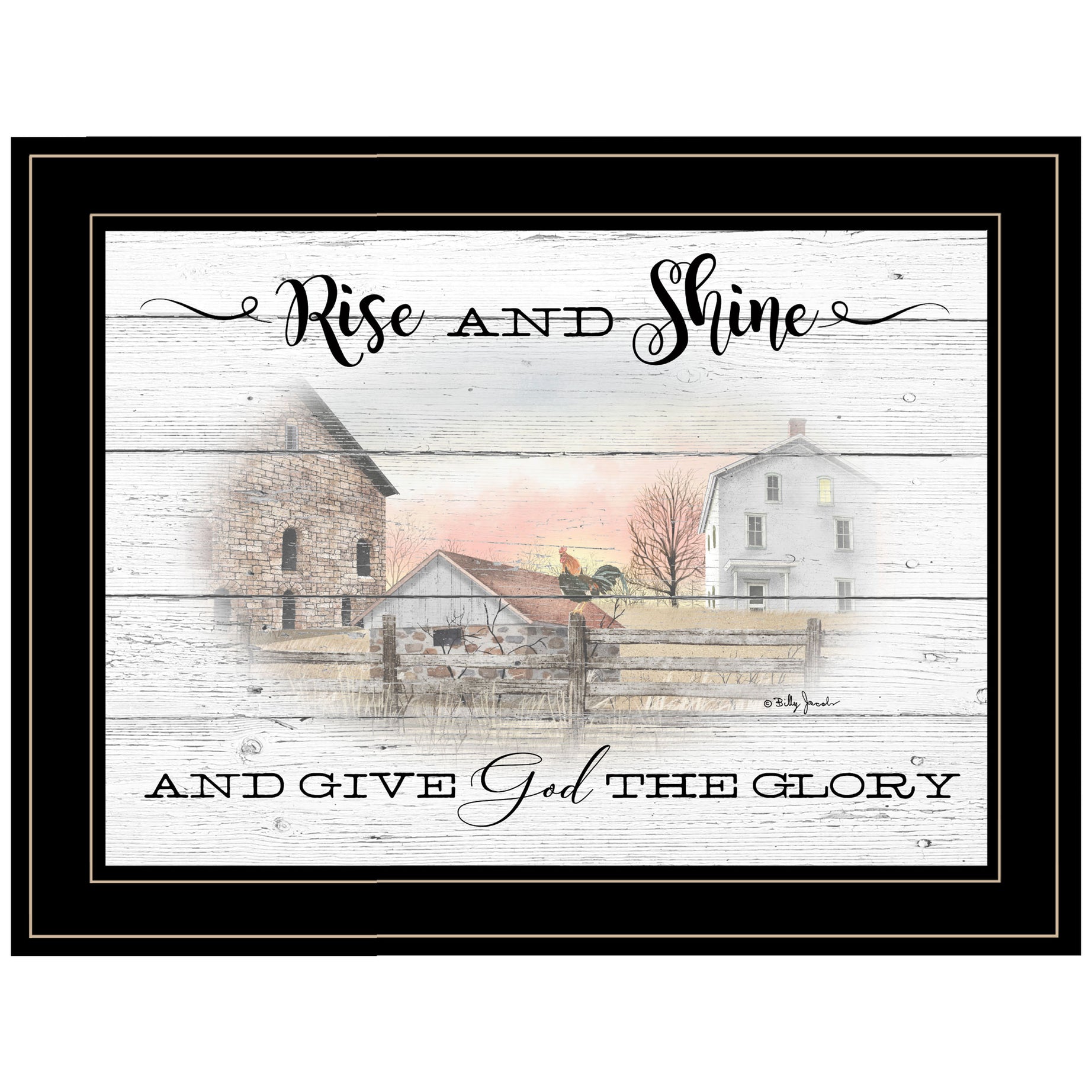 "Rise and Shine" By Billy Jacobs, Ready to Hang Framed Print, Black Frame--1