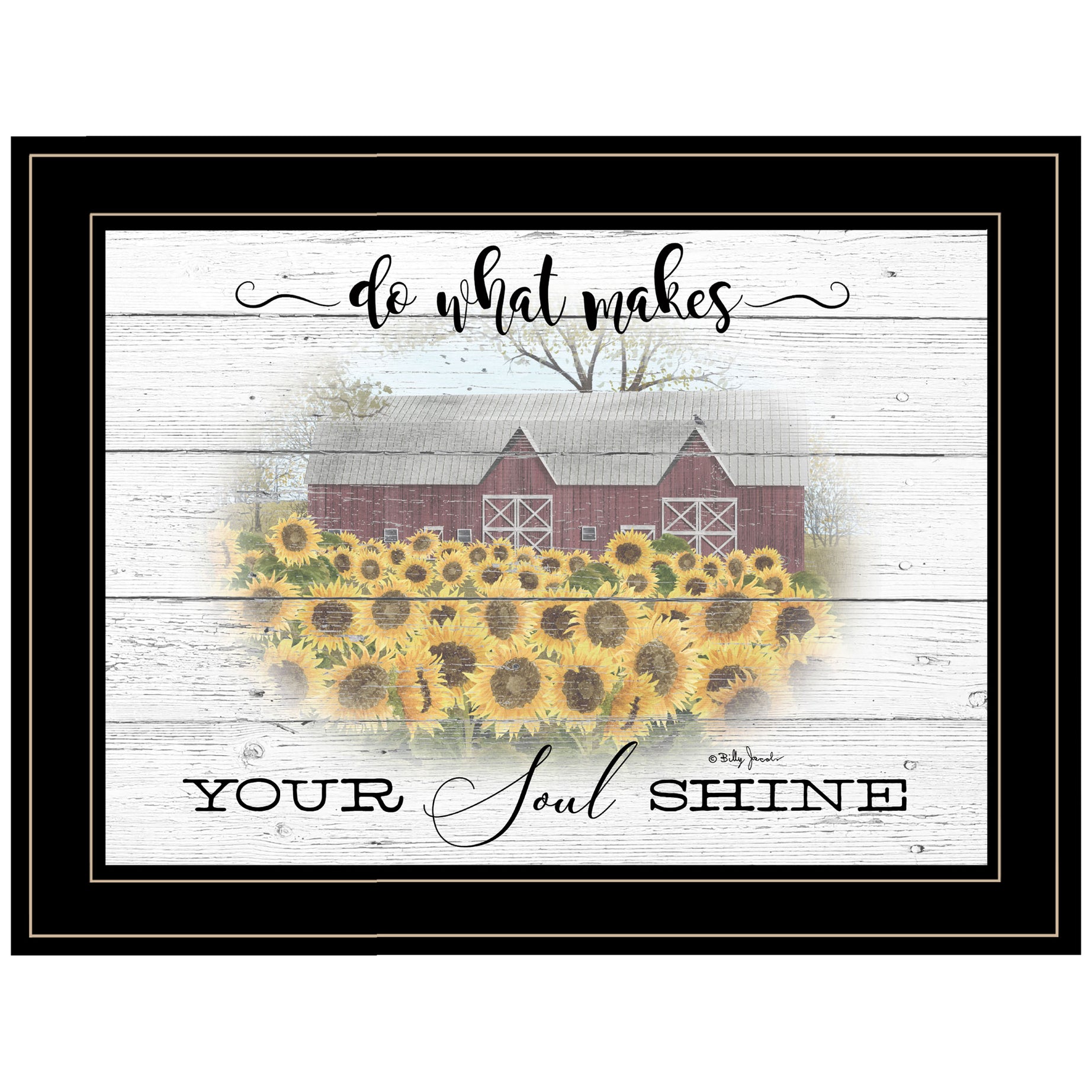 "Do What Makes Your Soul Shine" By Billy Jacobs, Ready to Hang Framed Print, Black Frame--1