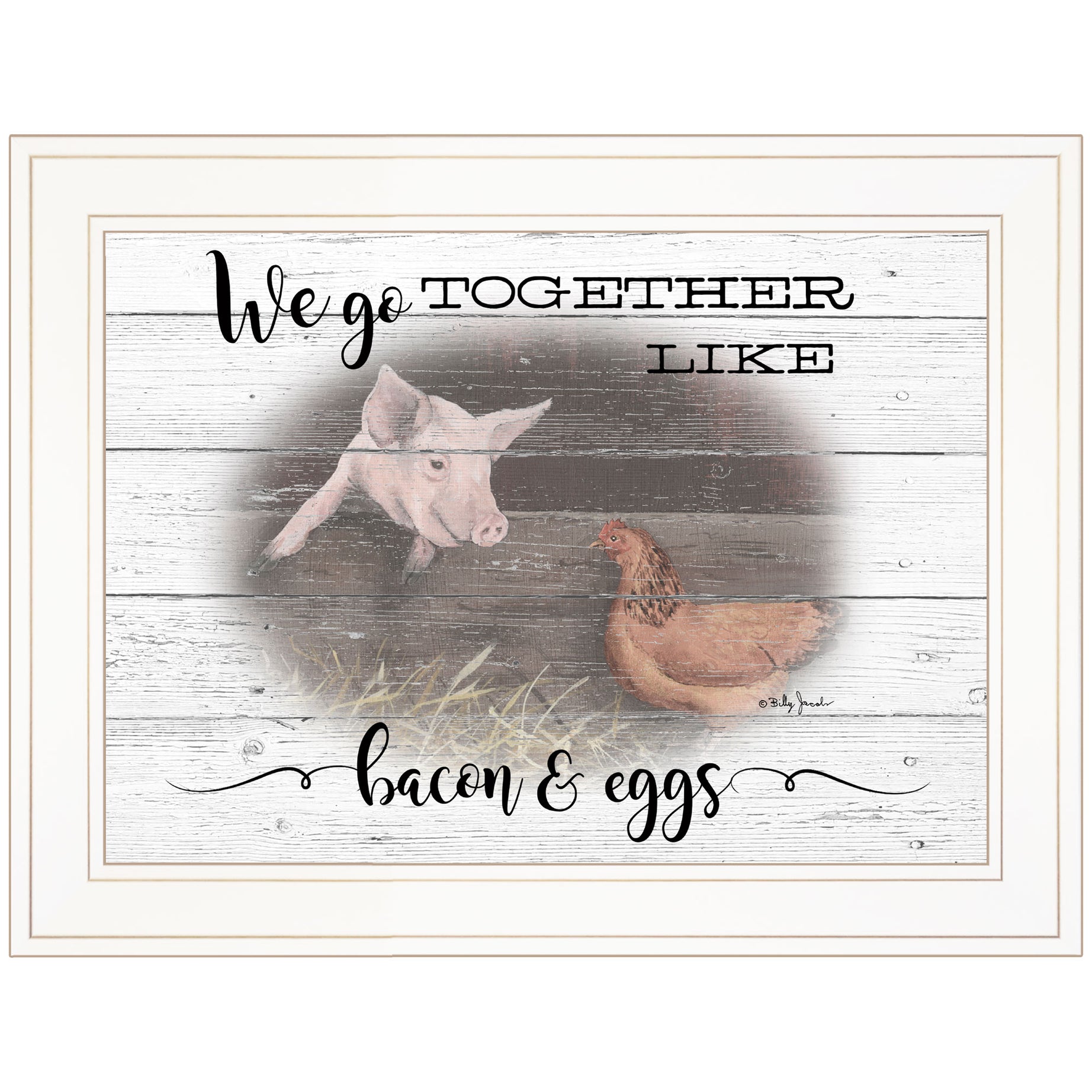 "We Go Together" By Billy Jacobs, Ready to Hang Framed Print, White Frame--1