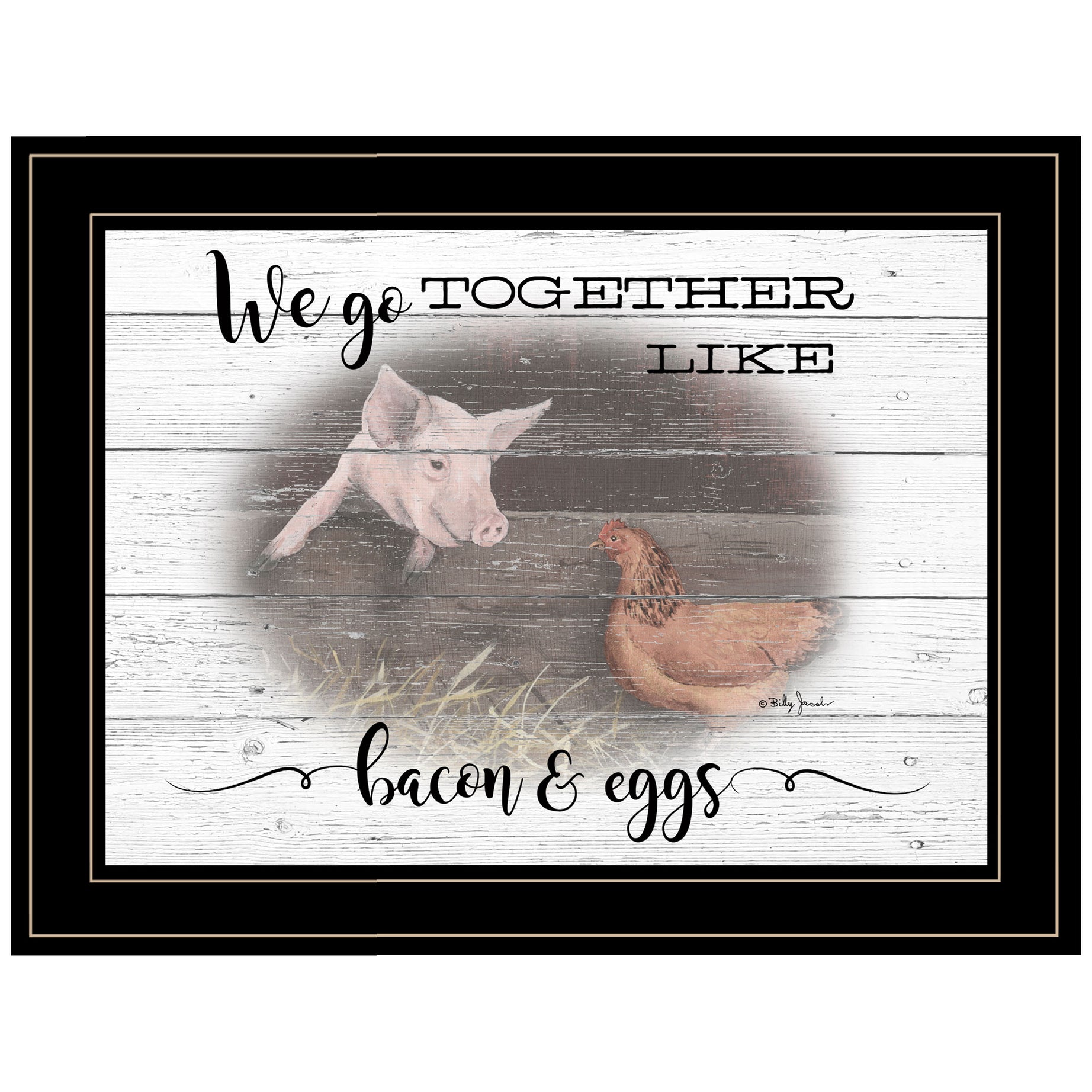 "We Go Together" By Billy Jacobs, Ready to Hang Framed Print, Black Frame--1