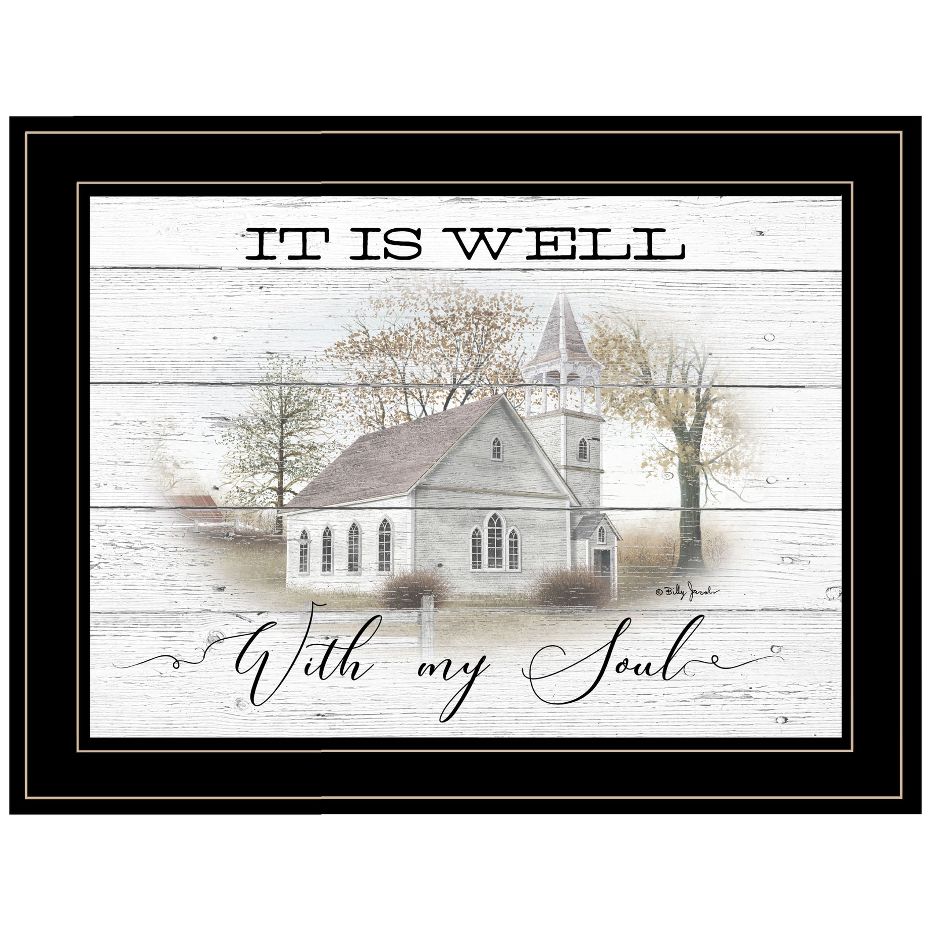 "It Is Well" By Billy Jacobs, Ready to Hang Framed Print, Black Frame--1