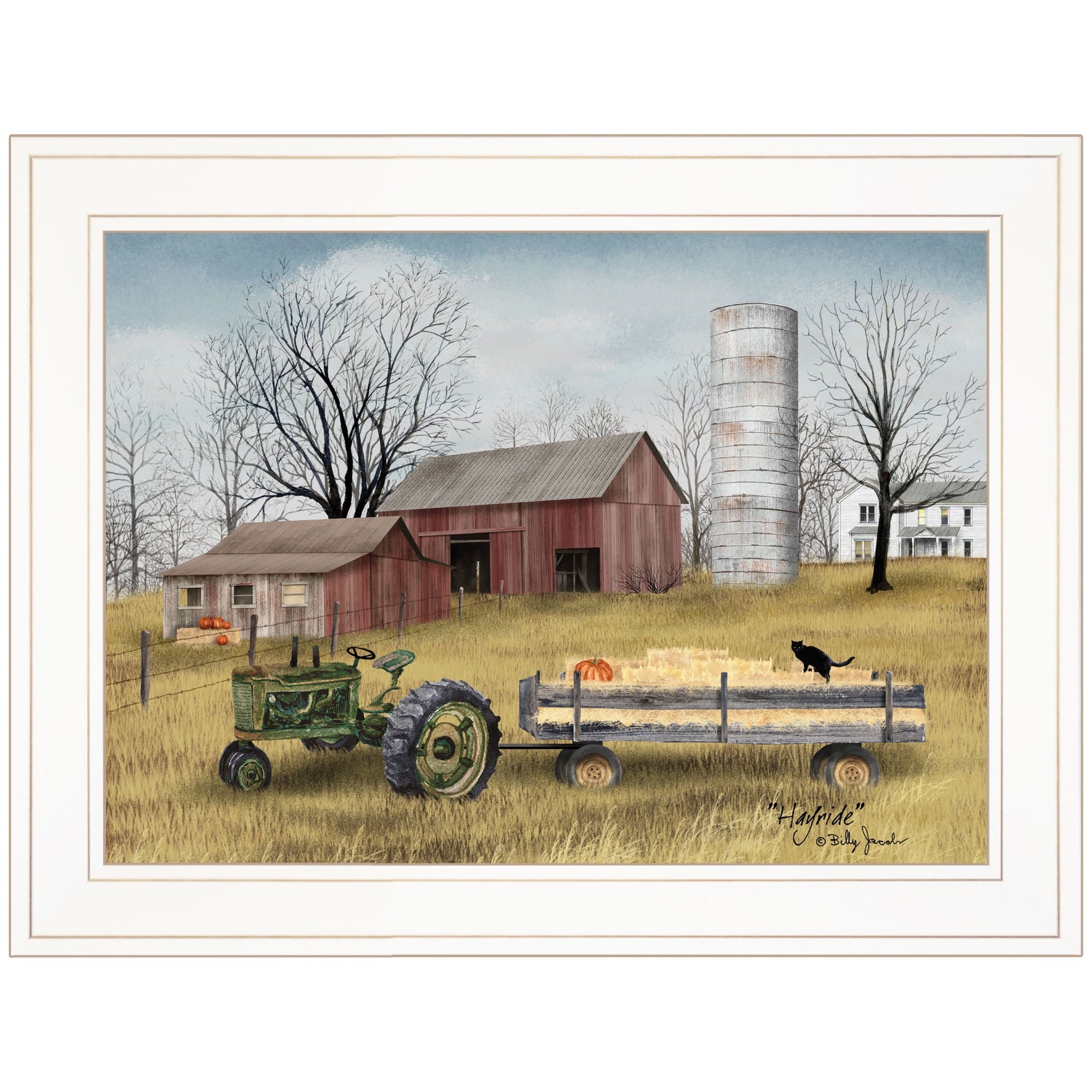 "Hayride" By Billy Jacobs, Ready to Hang Framed Print, White Frame--1