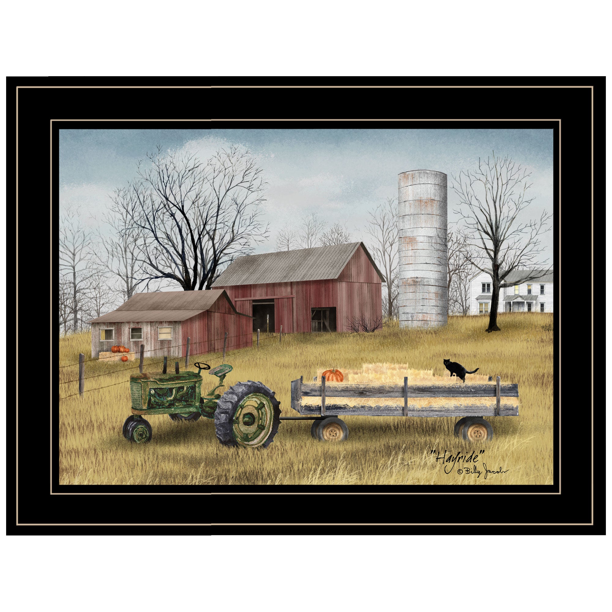 "Hayride" By Billy Jacobs, Ready to Hang Framed Print, Black Frame--1