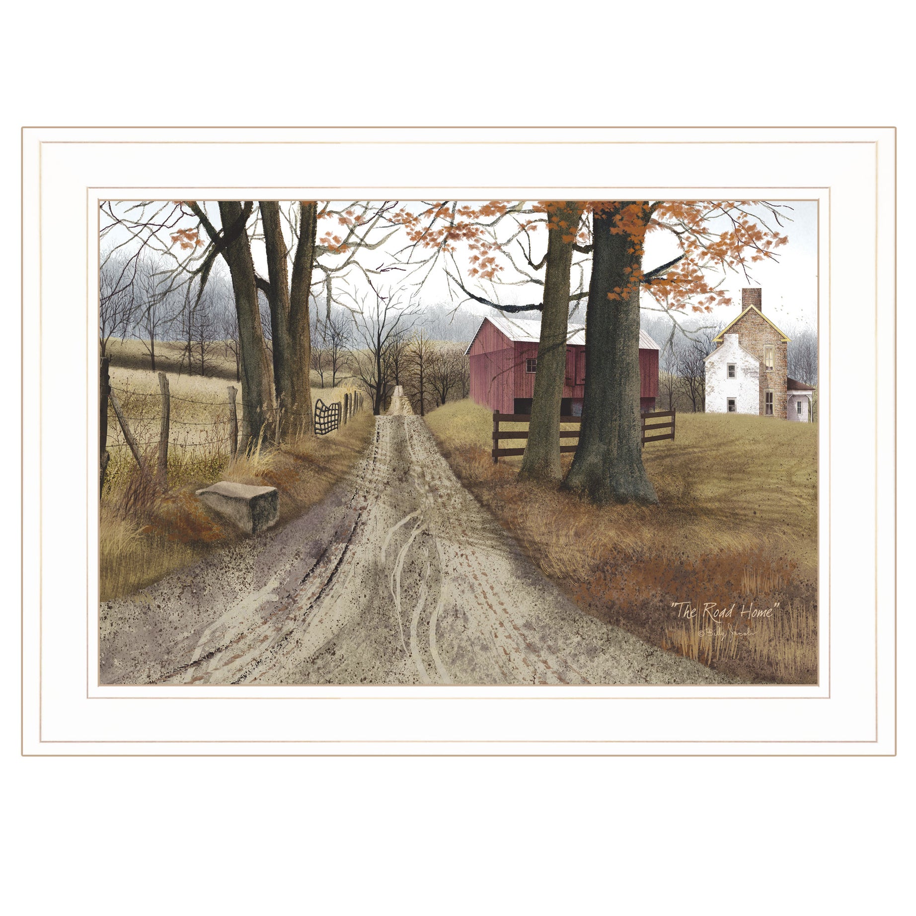 "The Road Home" By Billy Jacobs, Ready to Hang Framed Print, White Frame--1