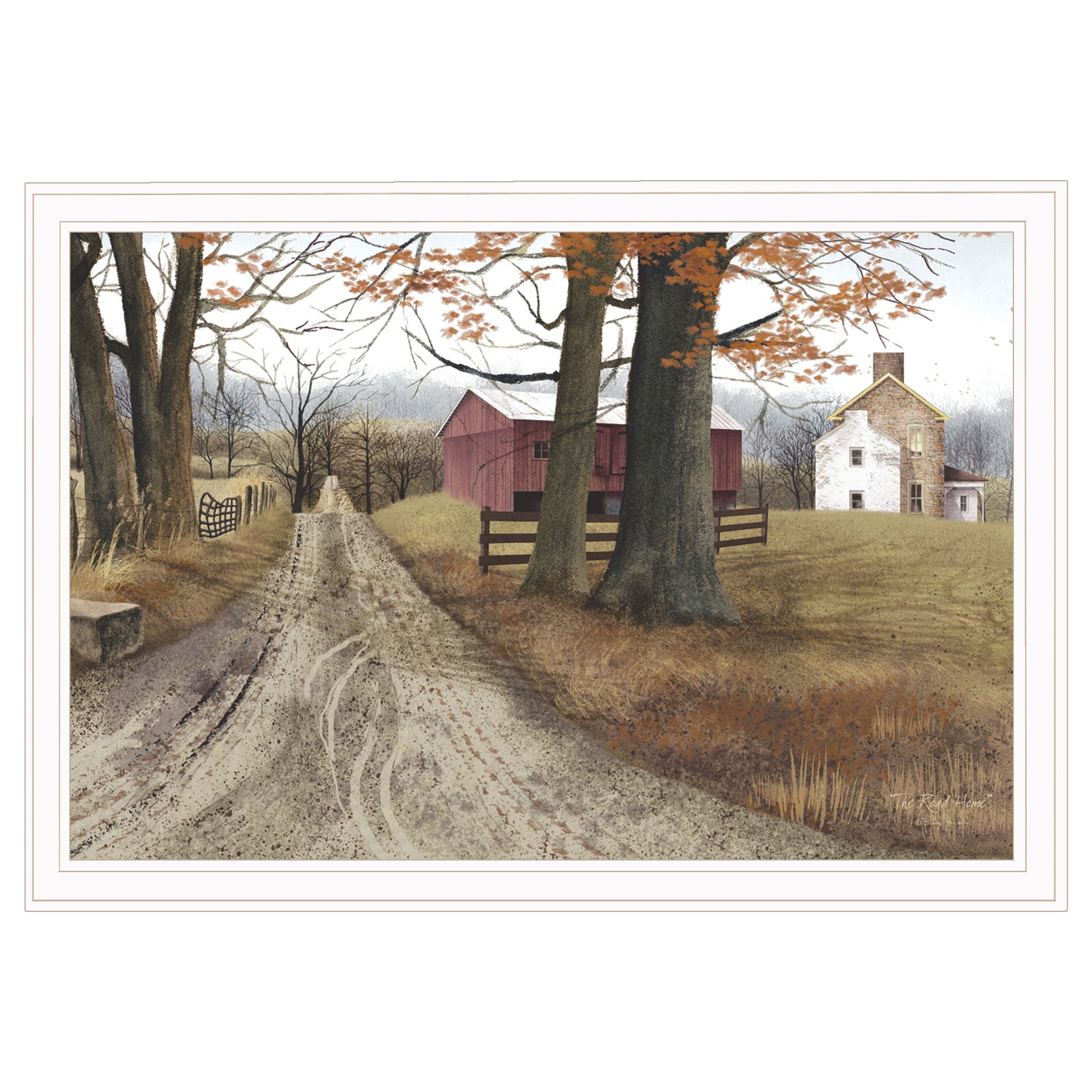 "The Road Home" By Billy Jacobs, Ready to Hang Framed Print, White Frame--1