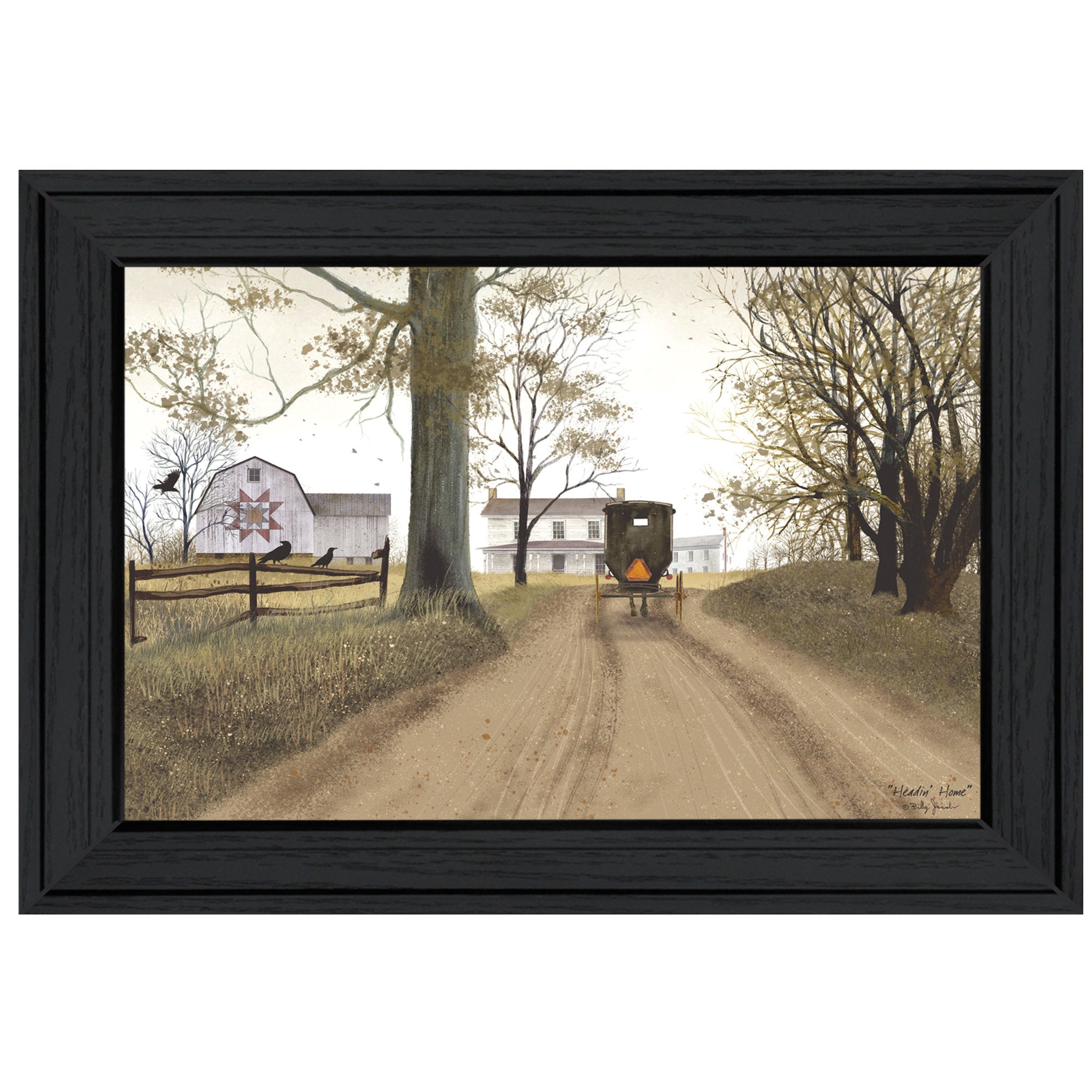 "Headin' Home" By Billy Jacobs, Ready to Hang Framed Print, Black Frame--1