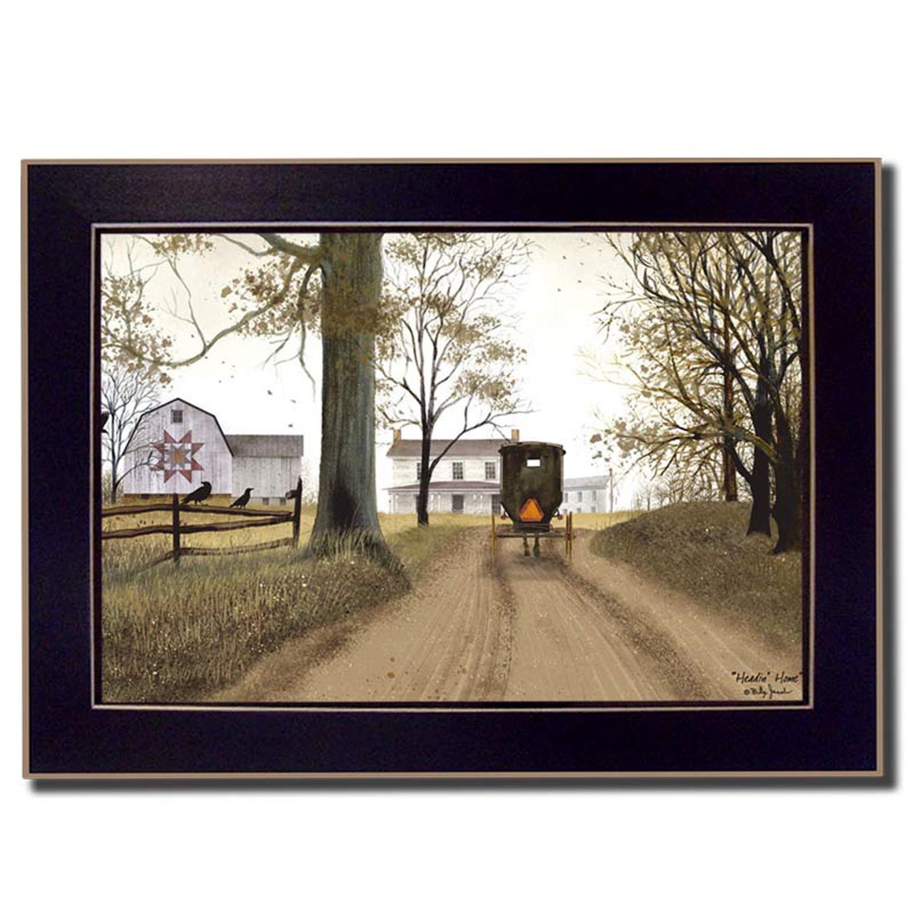 "Headin' Home" By Billy Jacobs, Printed Wall Art, Ready To Hang Framed Poster, Black Frame--1