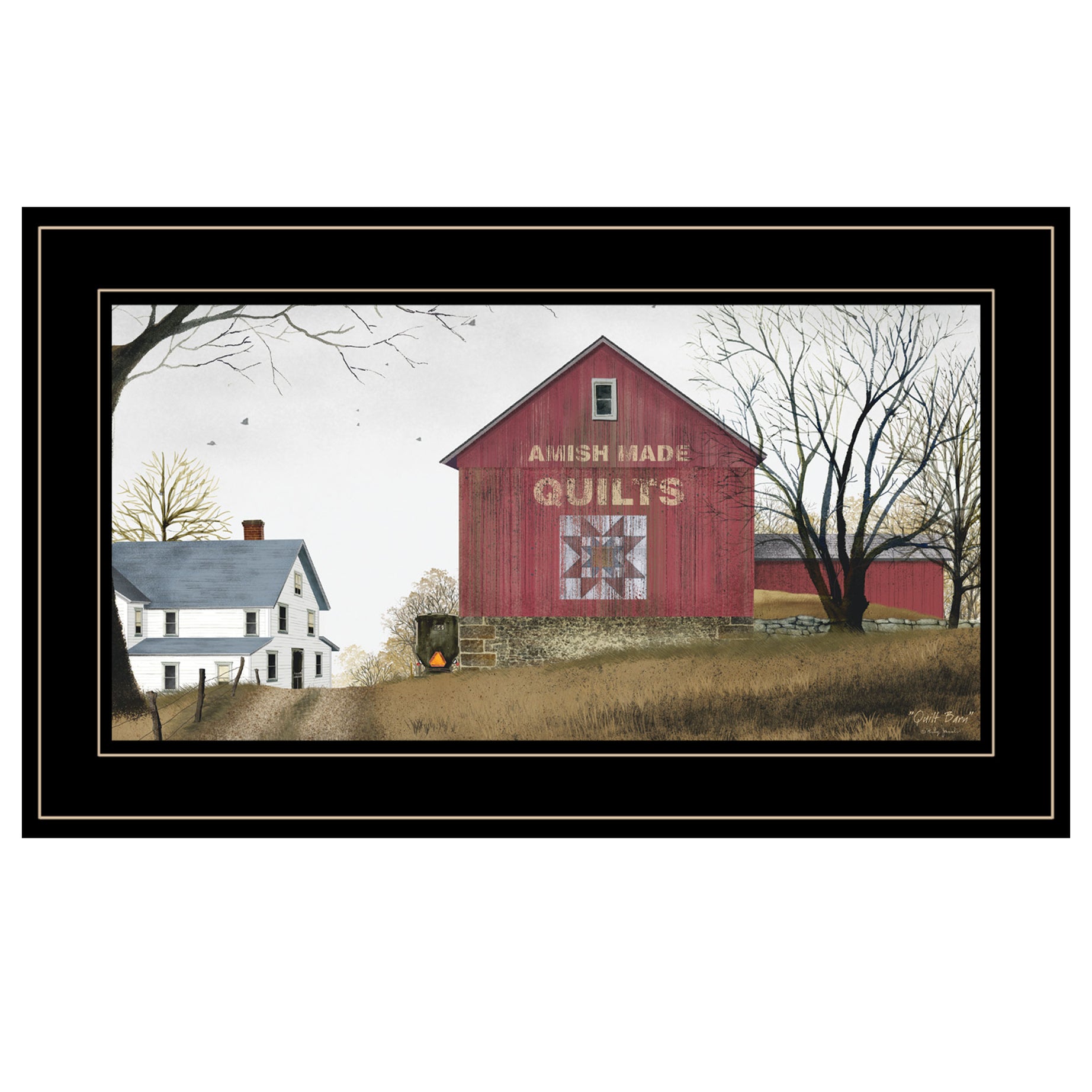 "The Quilt Barn" By Billy Jacobs, Ready to Hang Framed Print, Black Frame--1