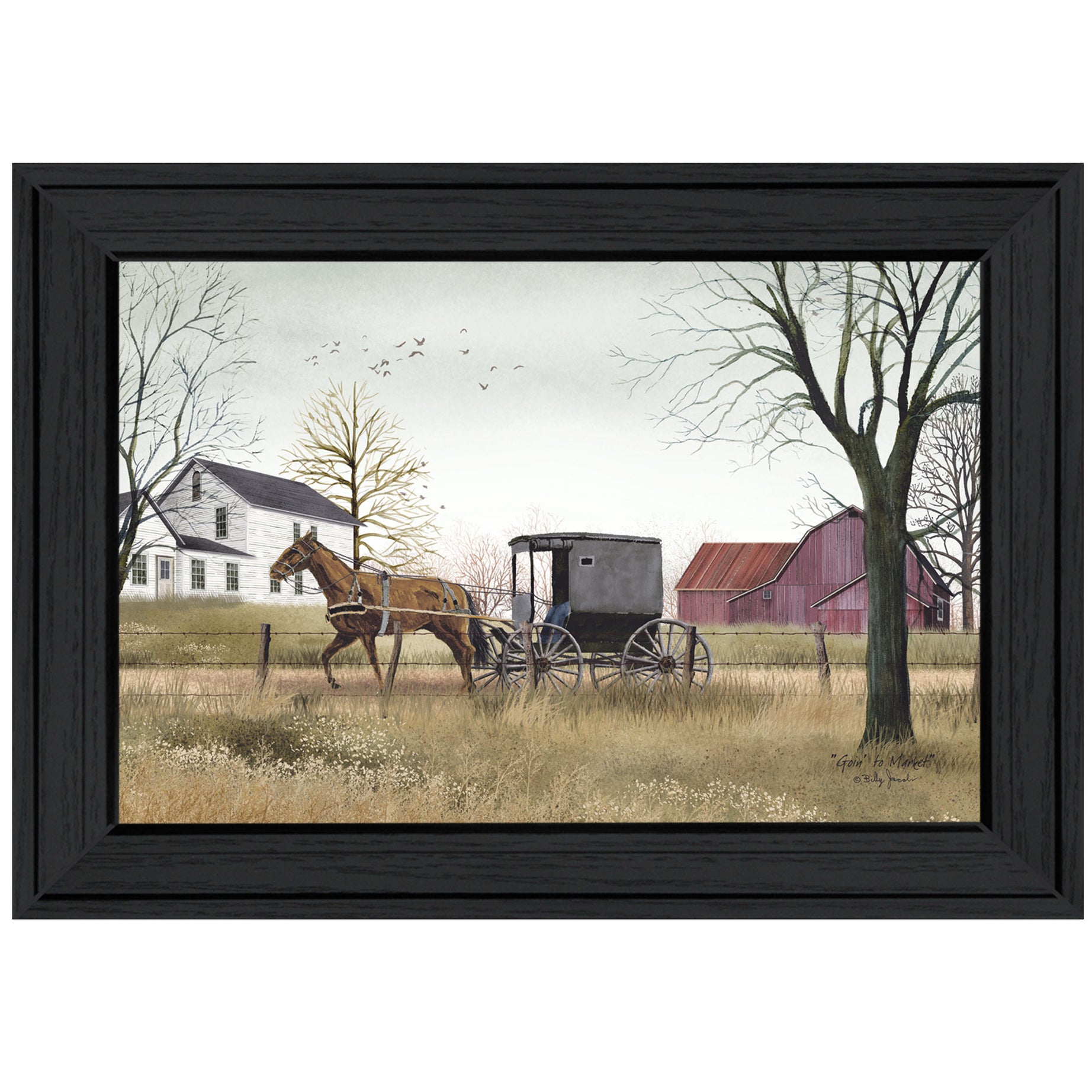 "Goin' to Market" By Billy Jacobs, Ready to Hang Framed Print, Black Frame--1