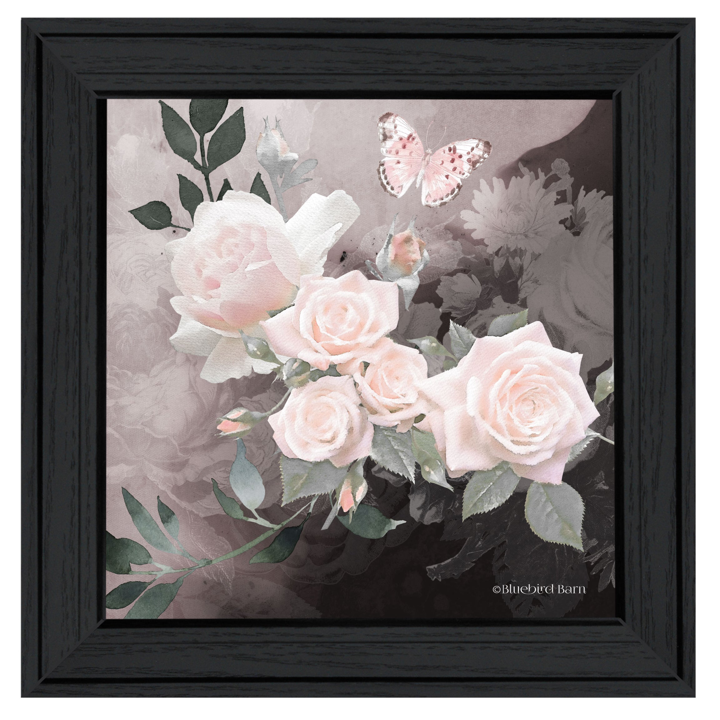 "Noir Roses 1" by Bluebird Barn, Ready to Hang Framed Print, Black Frame--1