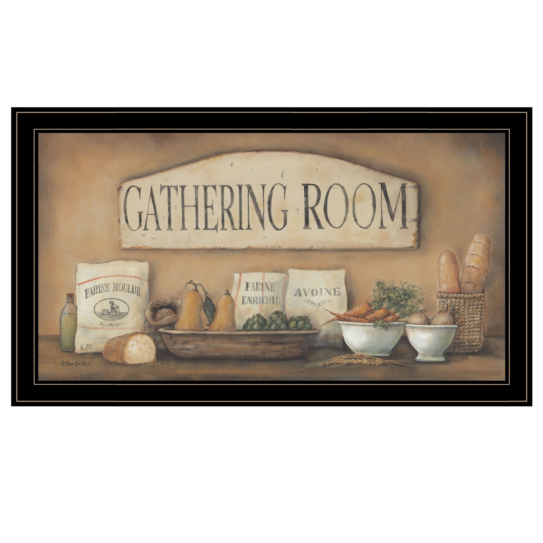 "Gathering Room" By Pam Britton, Ready to Hang Framed Print, Black Frame--1