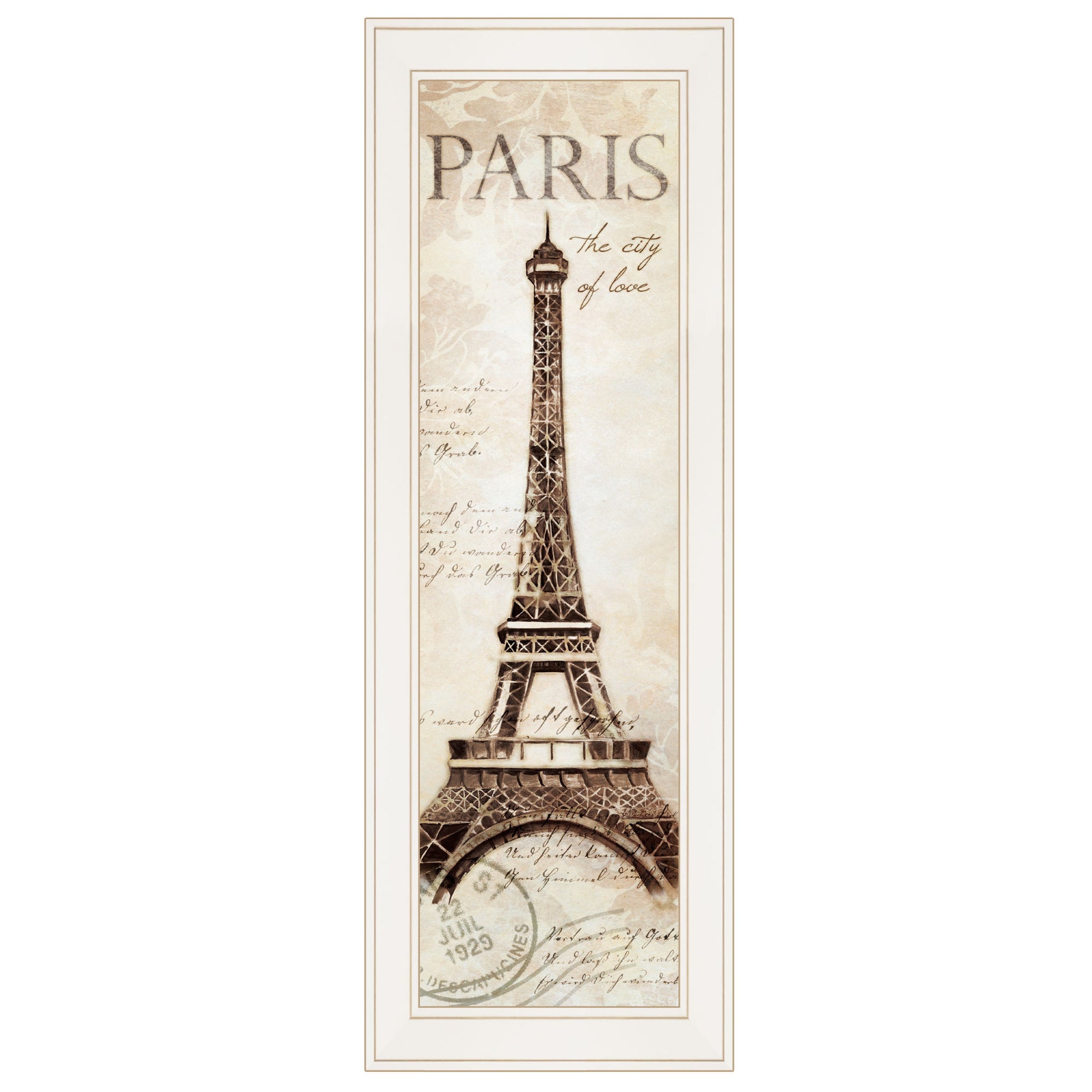 "Paris Panel" by Cloverfield & Co, Ready to Hang Framed Print, White Frame--1