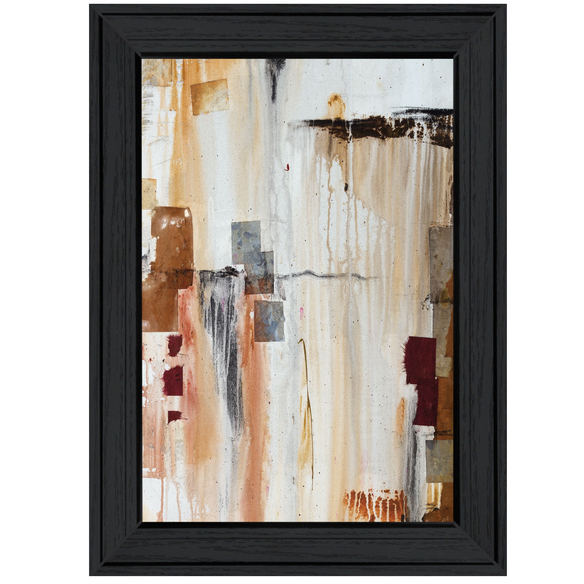 "Falling Blocks" by Cloverfield & Co, Ready to Hang Framed Print, Black Frame--1