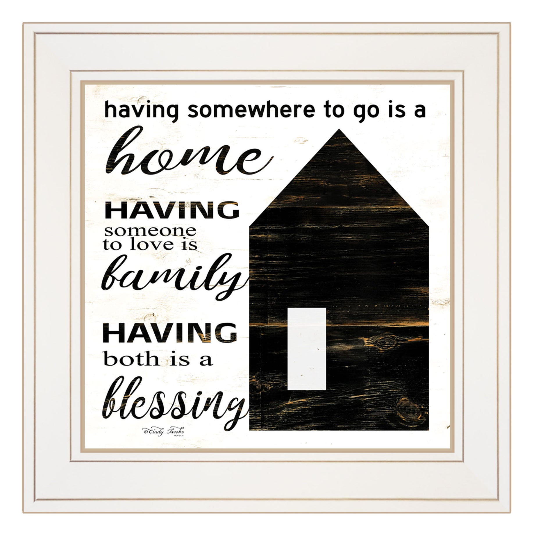 "A Blessing" by Cindy Jacobs, Ready to Hang Framed Print, White Frame--1