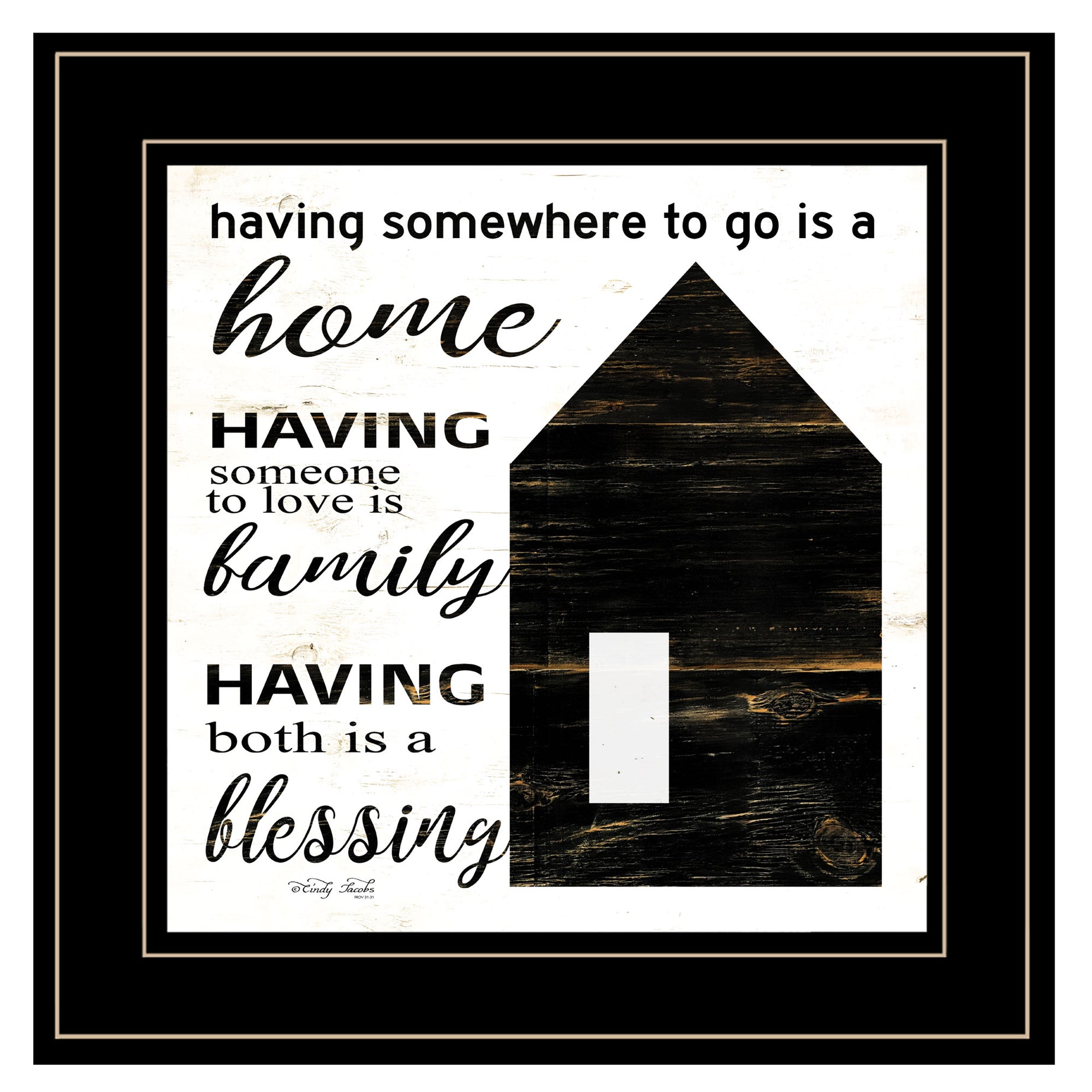 "A Blessing" by Cindy Jacobs, Ready to Hang Framed Print, Black Frame--1