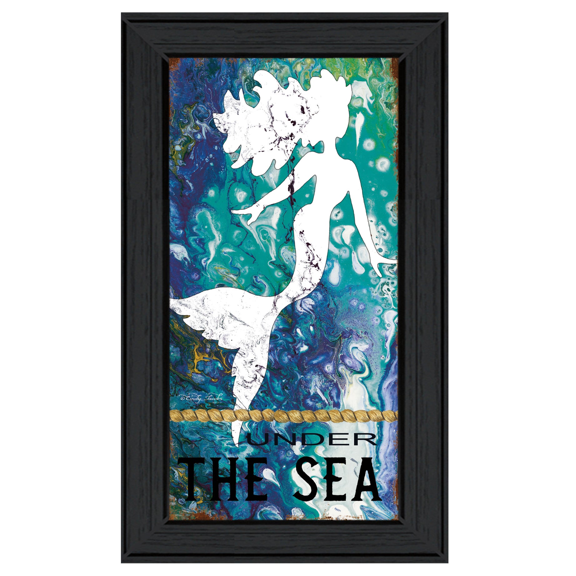 "Under the Sea" by Cindy Jacobs, Ready to Hang Framed Print, Black Frame--1