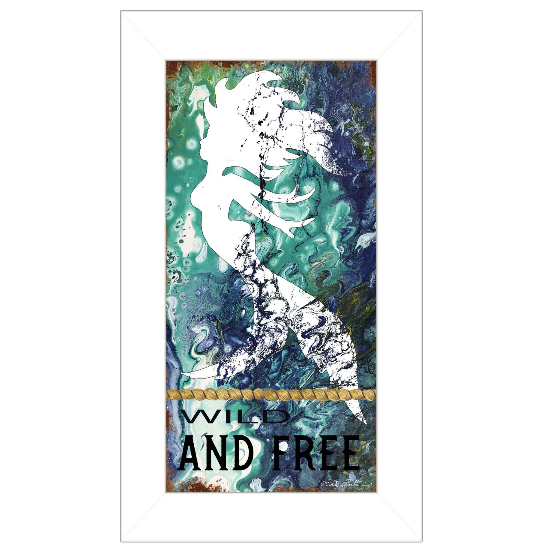 "Wild and Free" by Cindy Jacobs, Ready to Hang Framed Print, White Frame--1